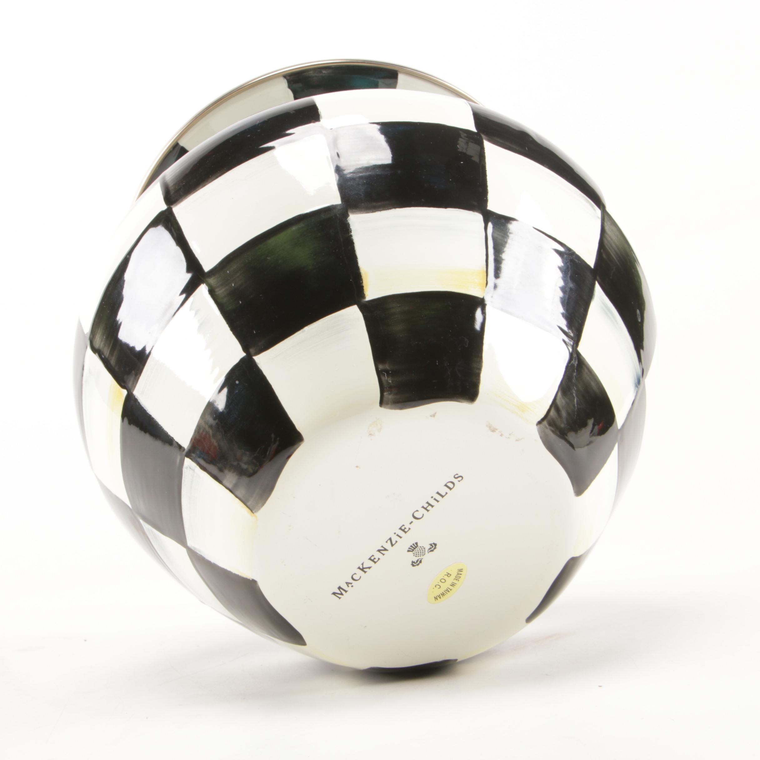 MacKenzie-Childs "Courtly Check" Enamel Vase