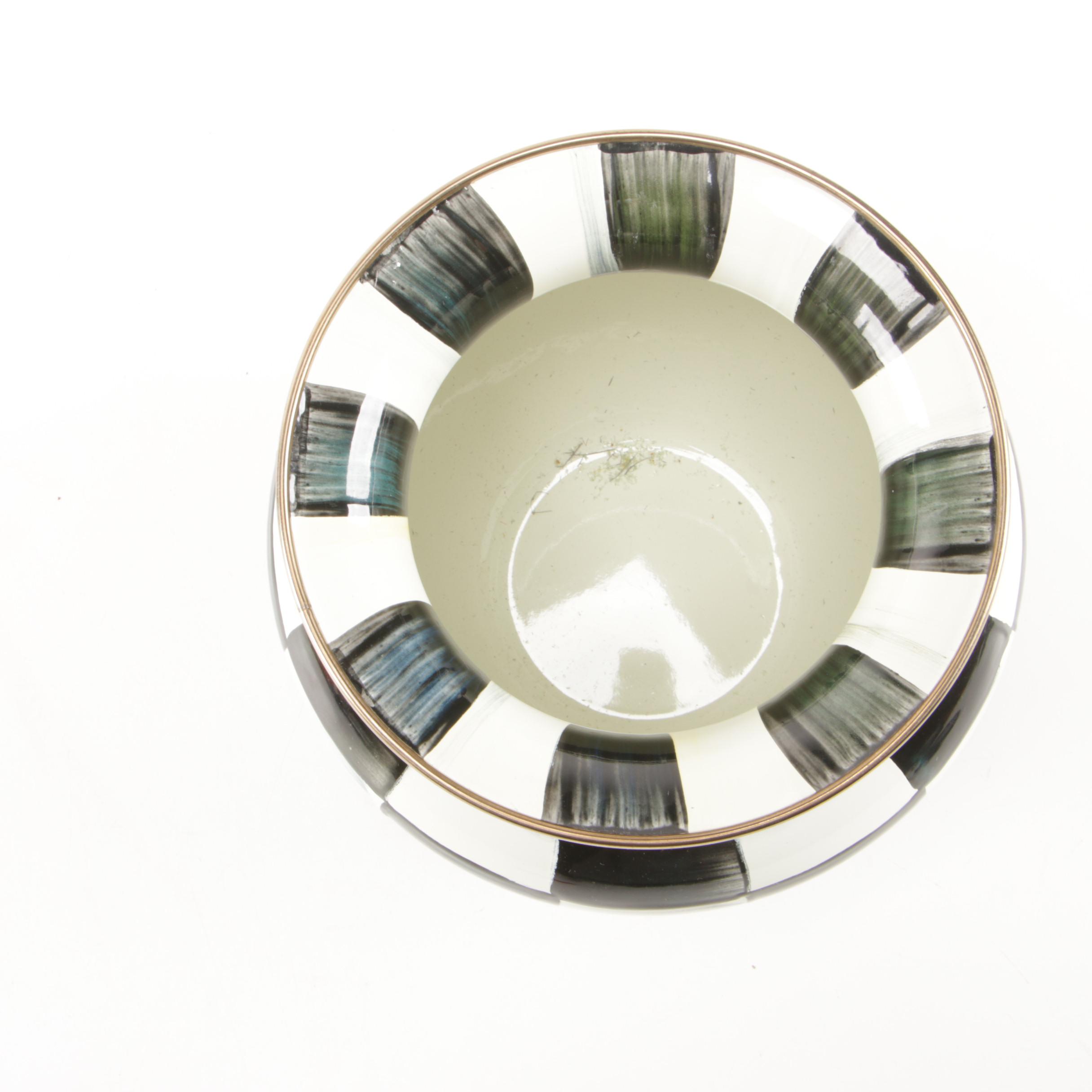 MacKenzie-Childs "Courtly Check" Enamel Vase