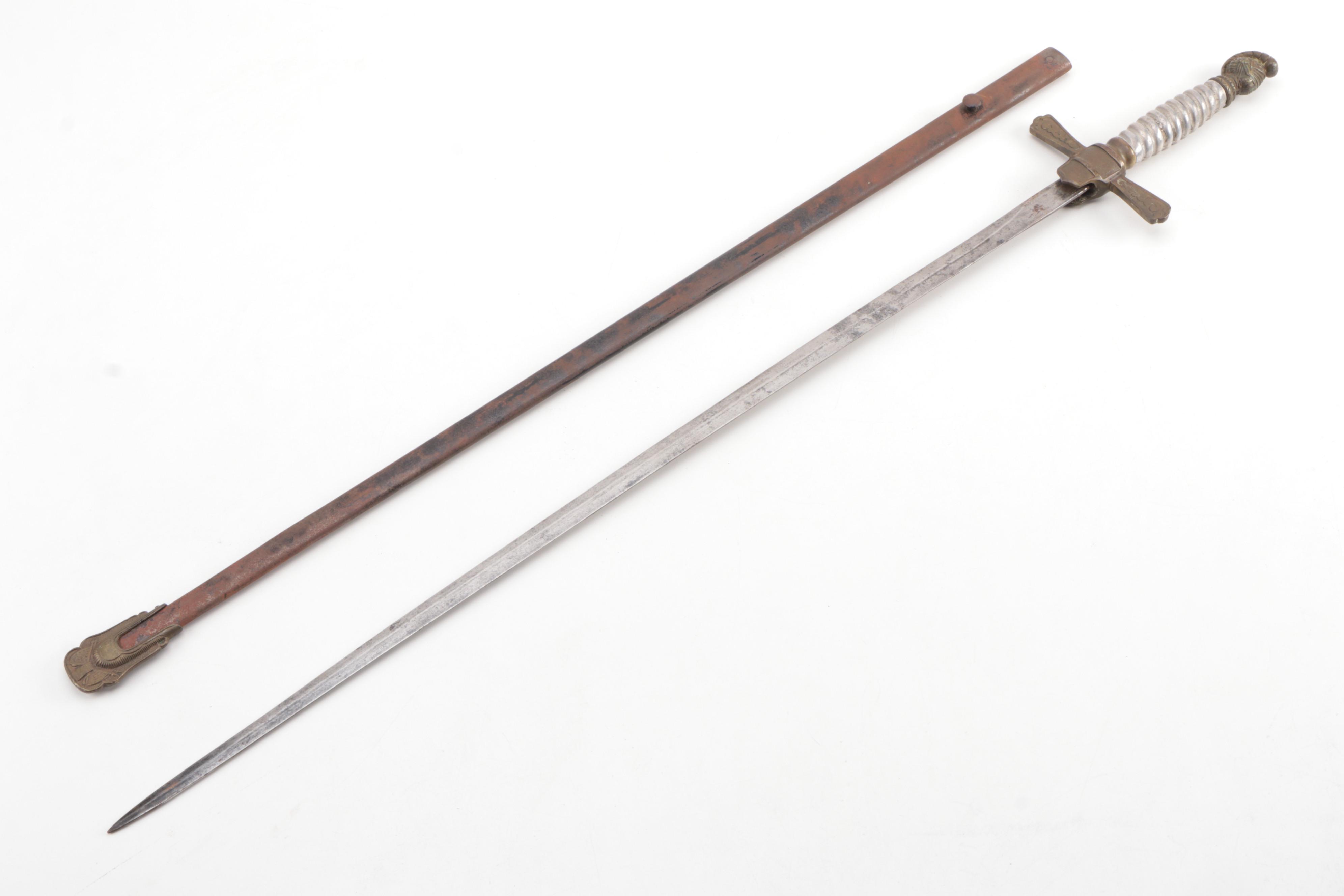 Ceremonial Knights of Pythias Swords with Scabbards, Early 20th Century