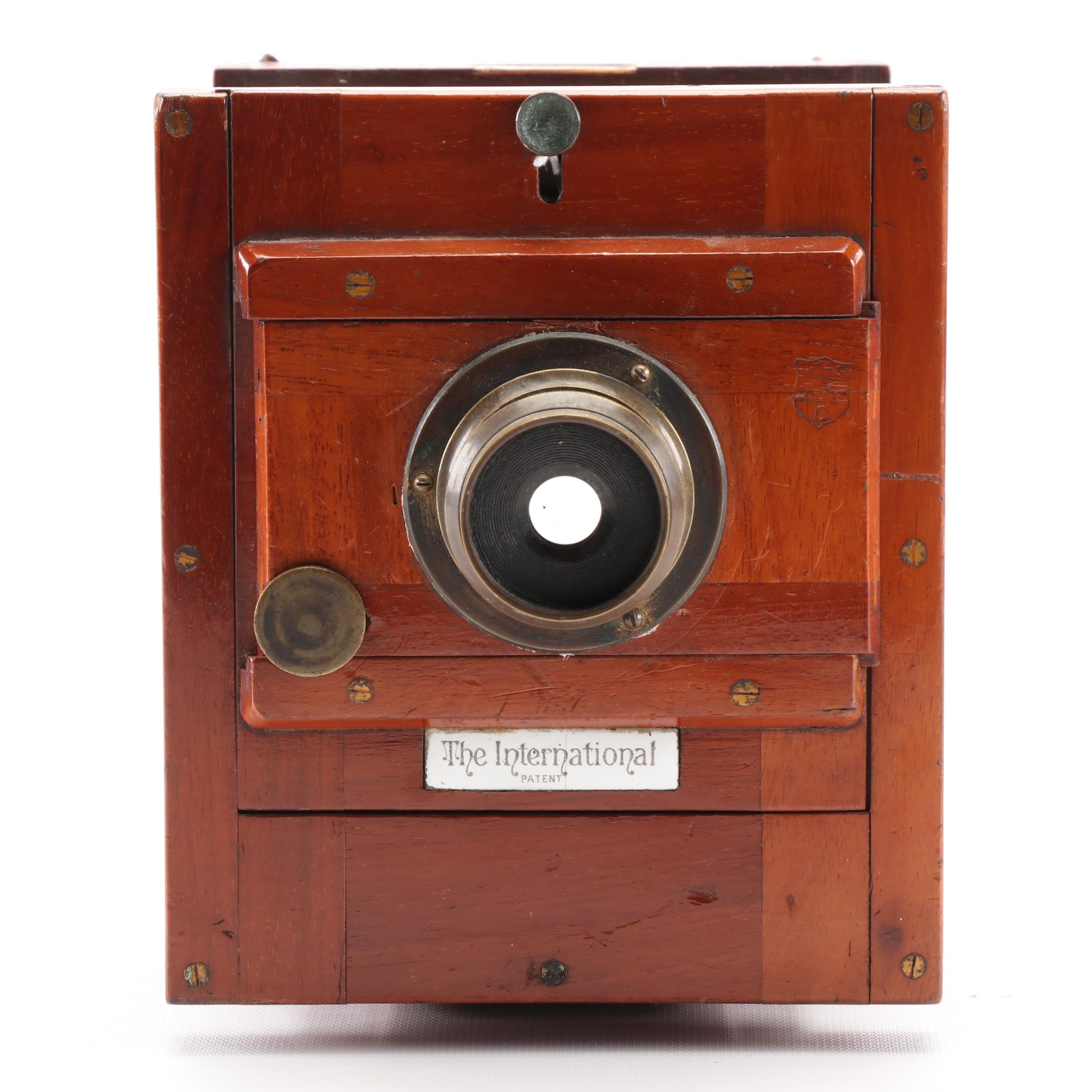 Lancaster International Tailboard Mahogany Folding Plate Camera, 1880s-1890s