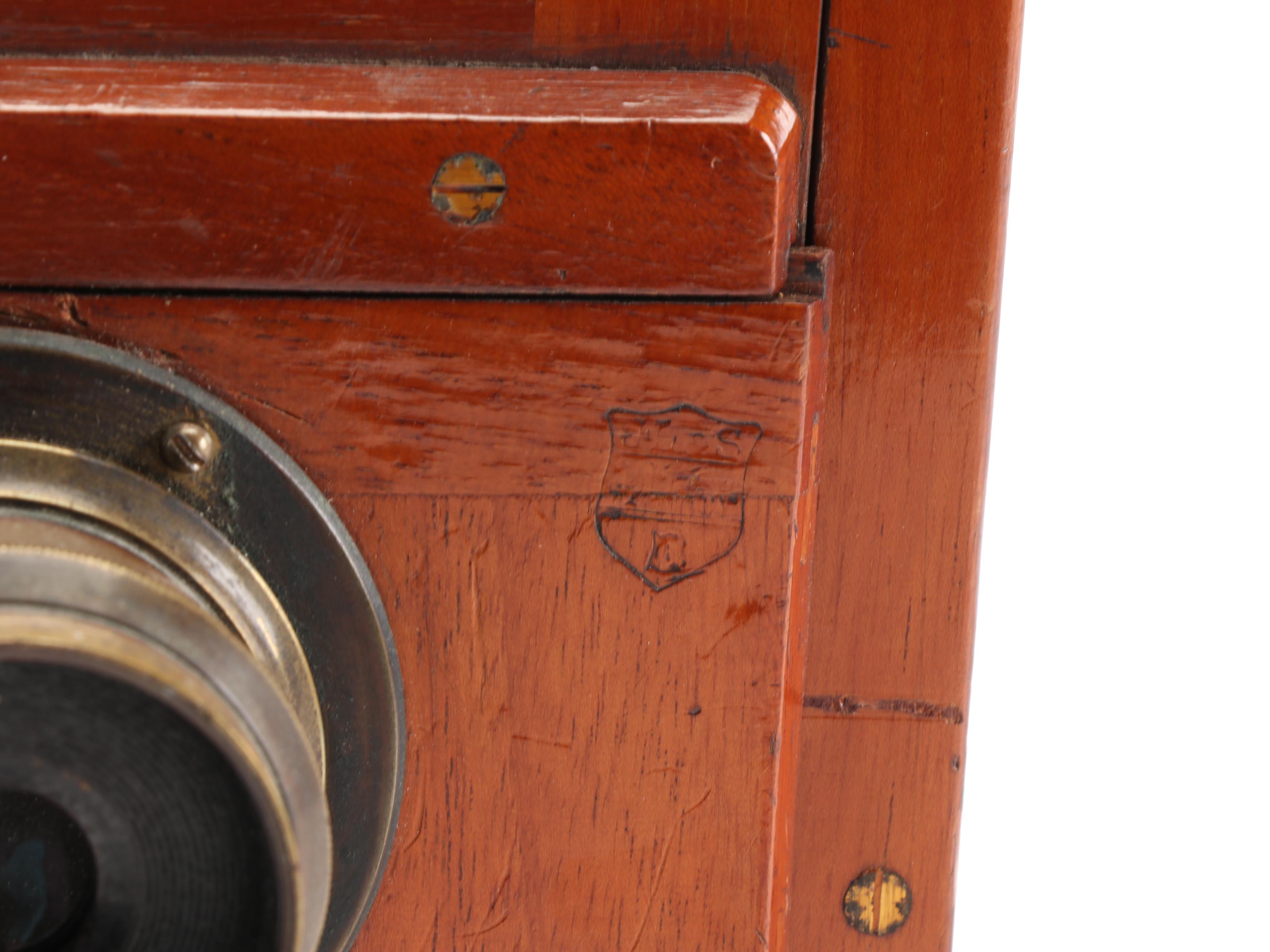 Lancaster International Tailboard Mahogany Folding Plate Camera, 1880s-1890s