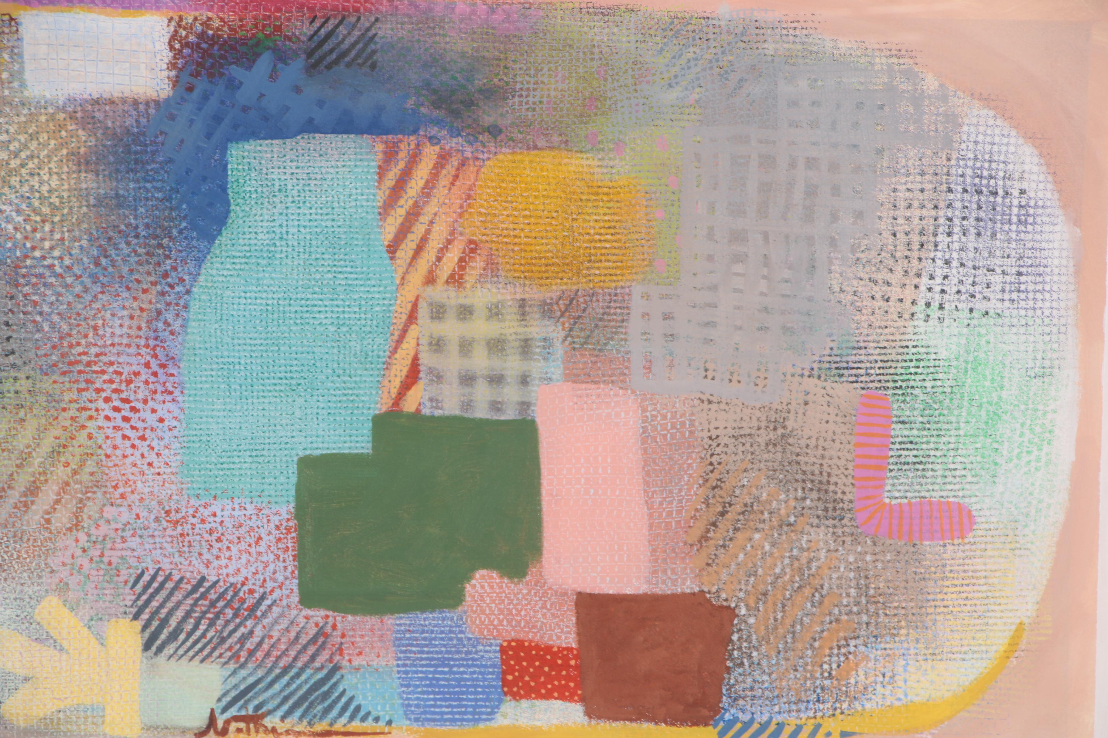 Robert Natkin Monumental Abstract Acrylic Painting "Hitchcock Series"