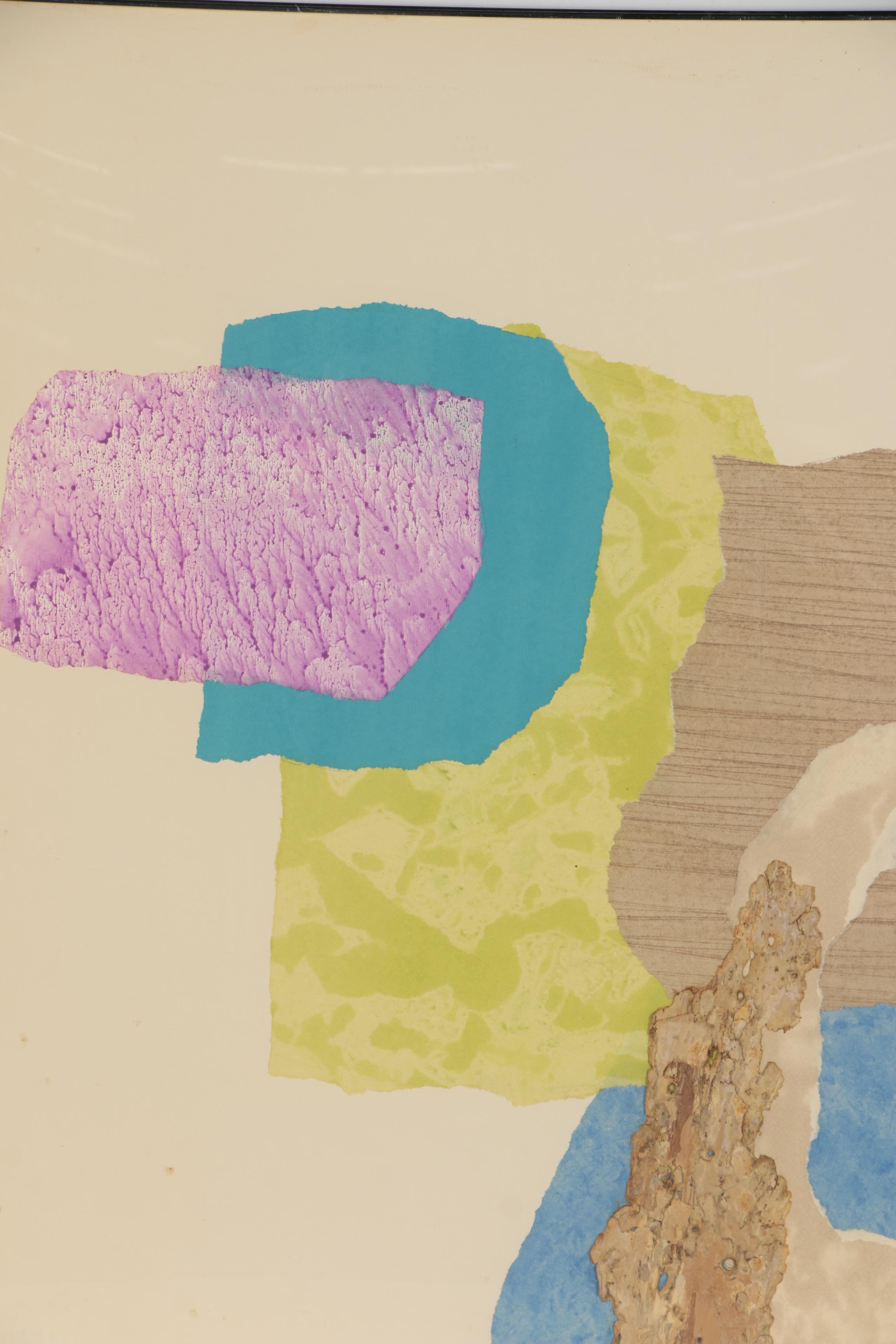 Charles Nelson Bradley Abstract Mixed Media Collage