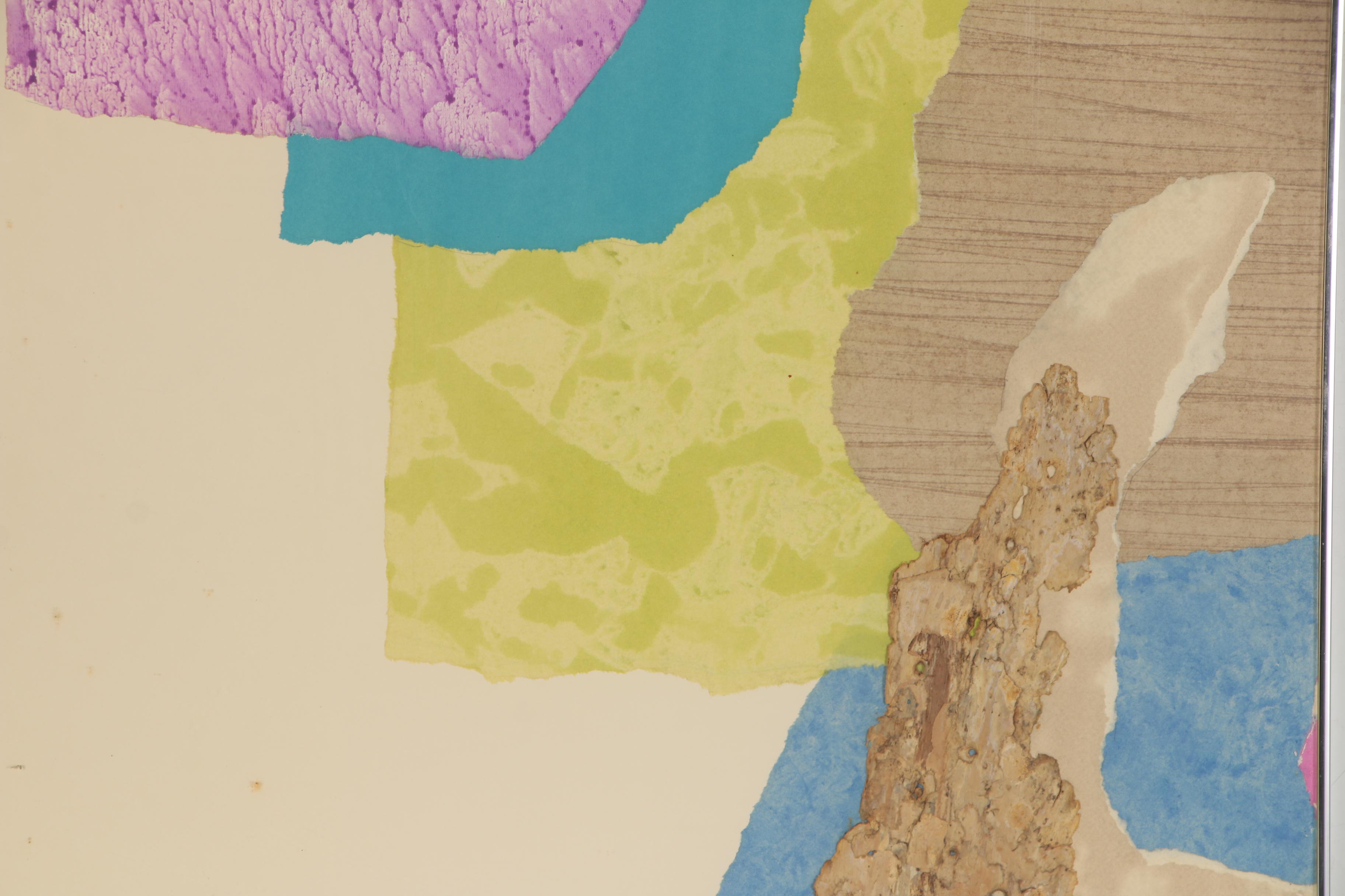 Charles Nelson Bradley Abstract Mixed Media Collage