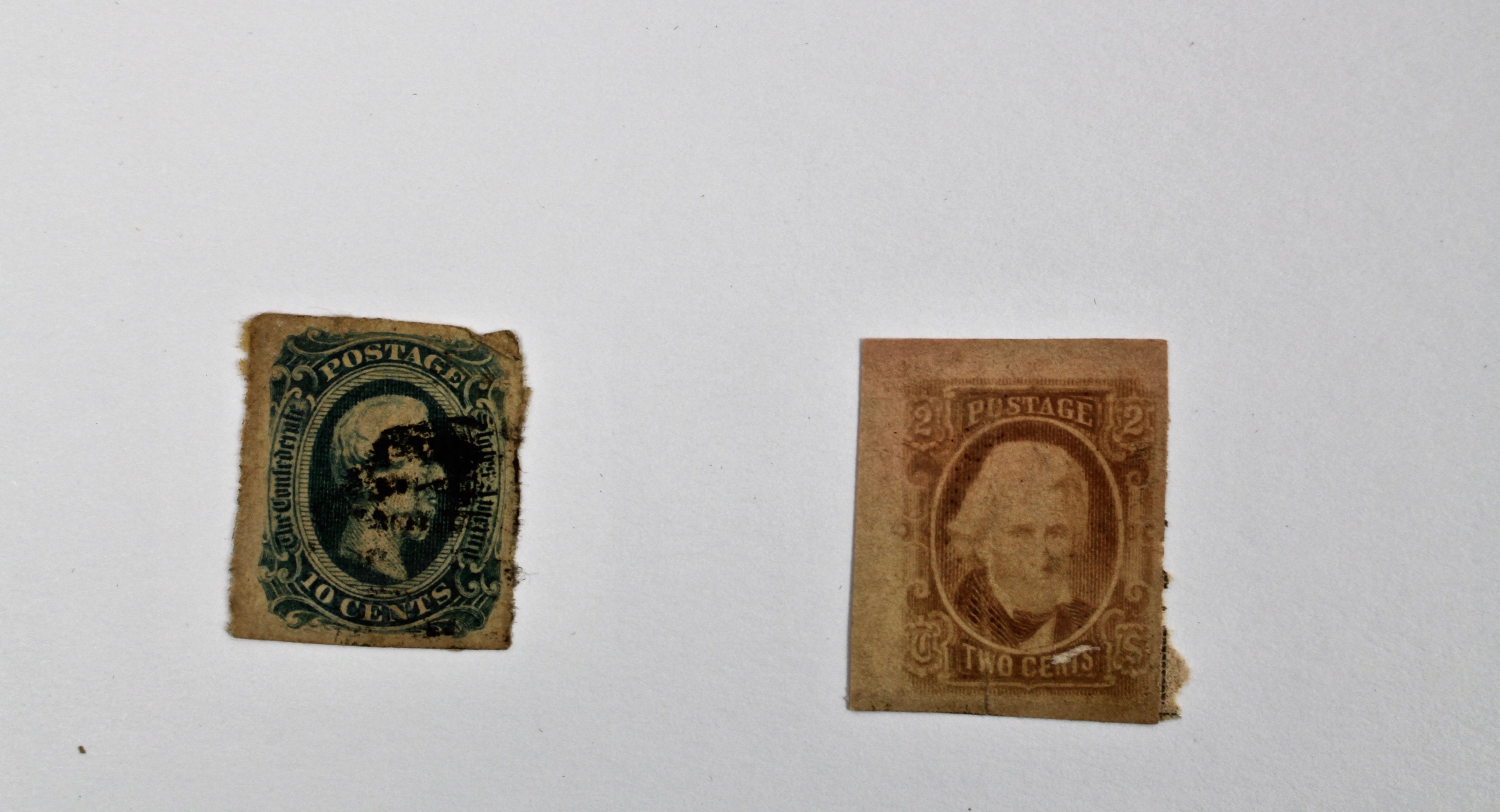 Fifteen Confederate States of America Postage Stamps