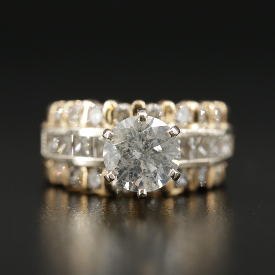 14K Gold 3.56 CTW Diamond Ring