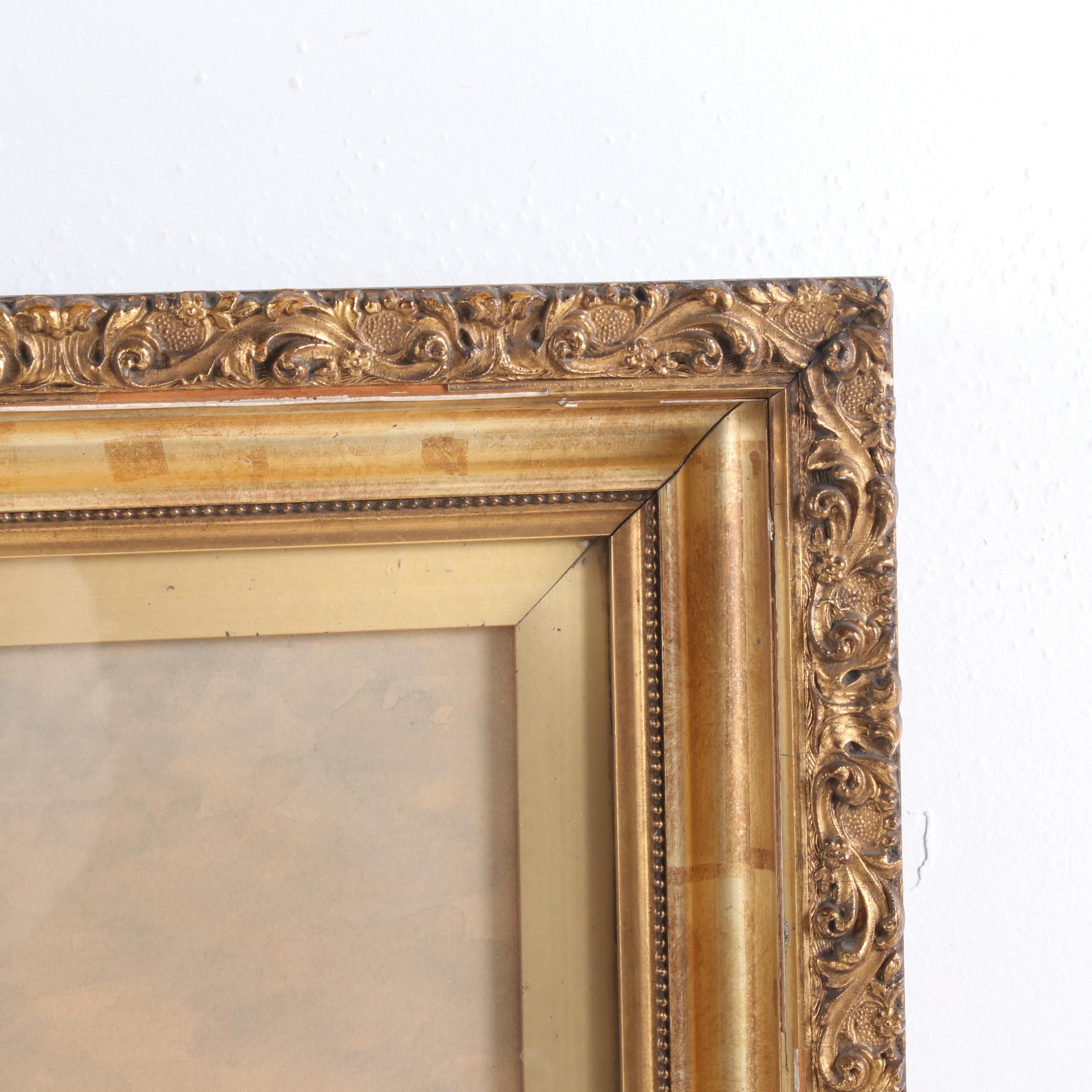 Hillside Forest Landscape Watercolor Painting, Late 19th to Early 20th Century