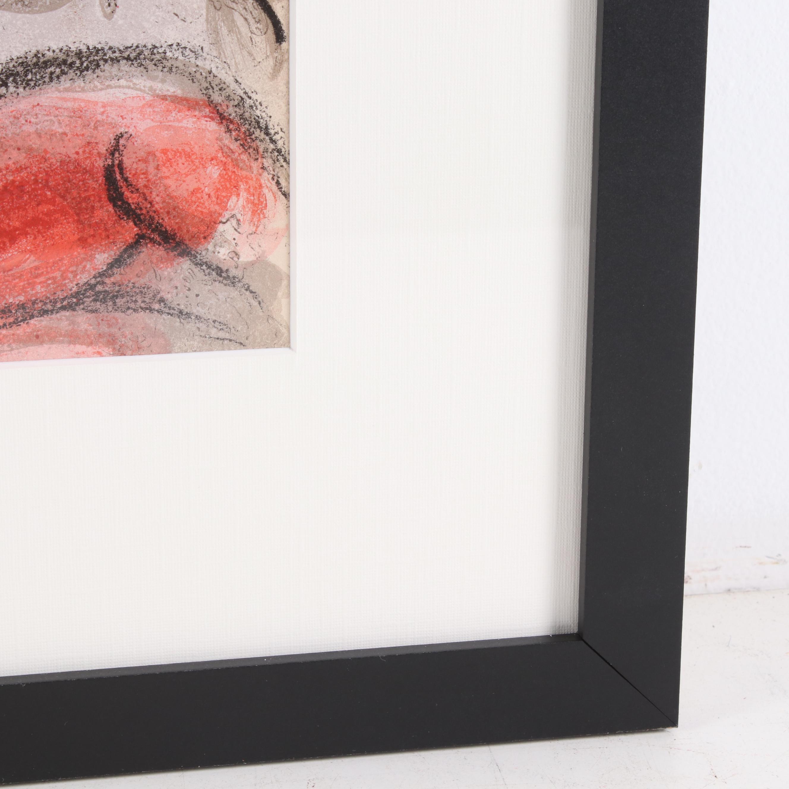 Marc Chagall Color Lithograph "Eve Incurs God's Displeasure" for "Verve", 1960