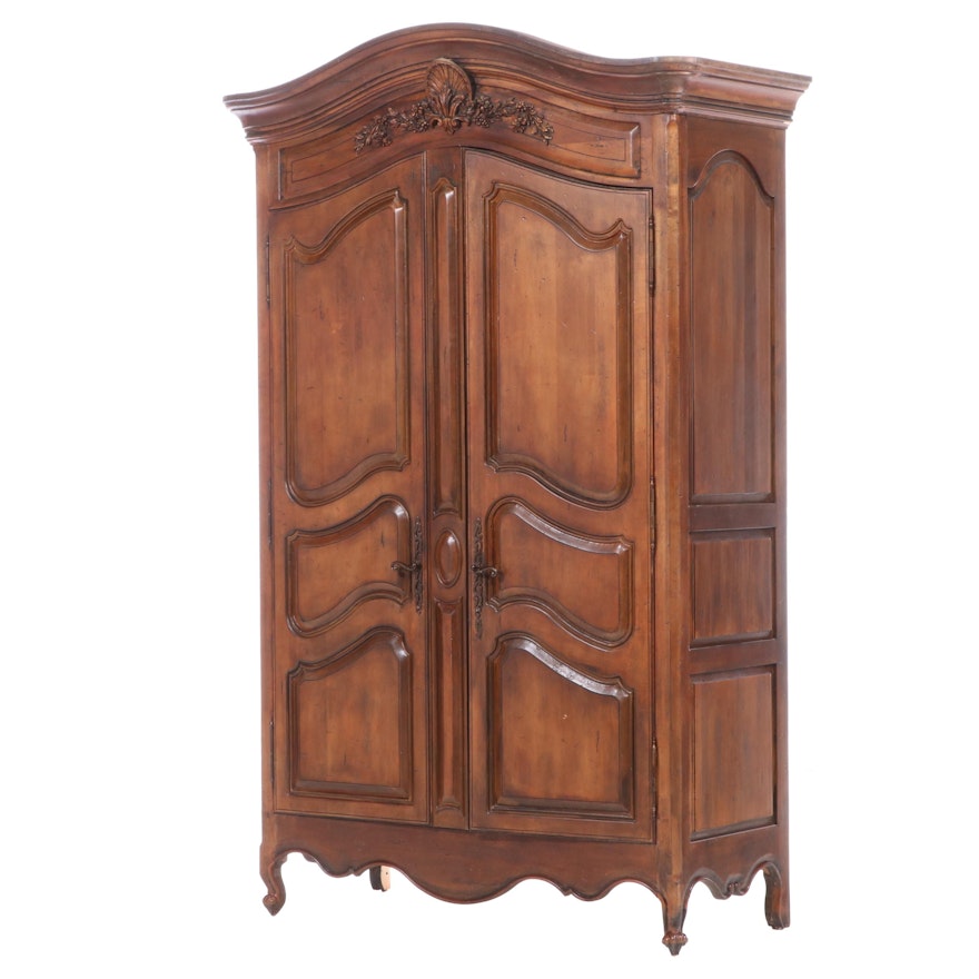 Louis XV Style Stained Wood Armoire, Late 20th Century