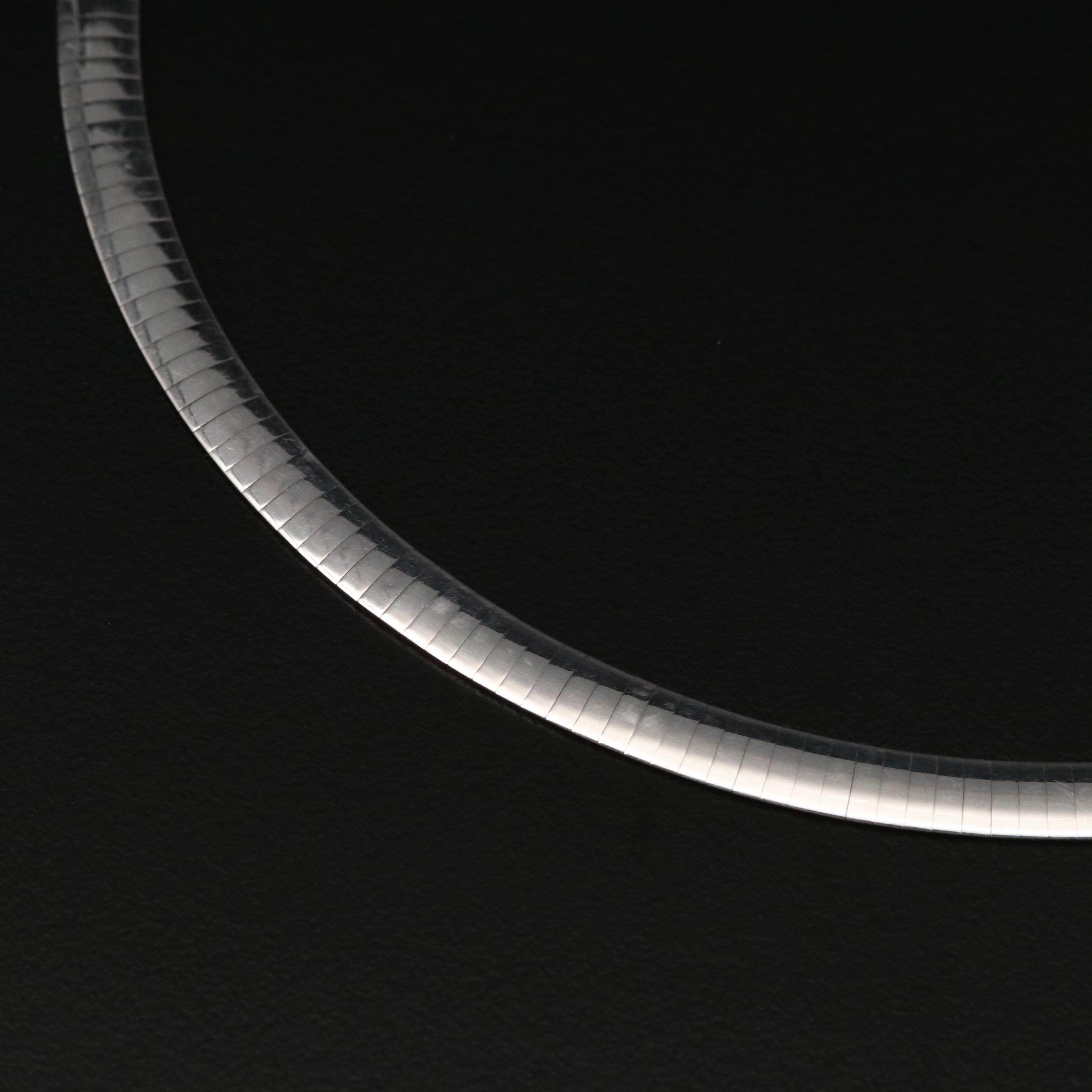 Aurafin 14K Two Tone Reversible Omega Necklace