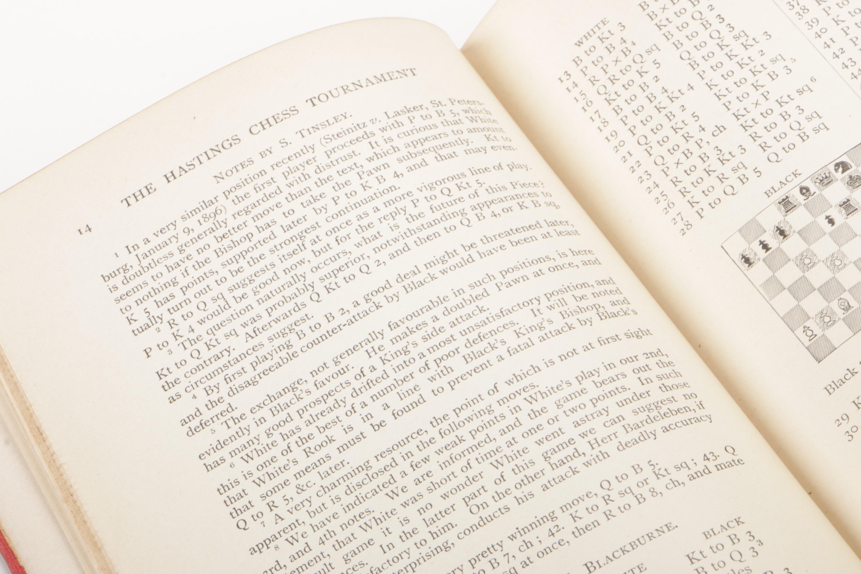 1896 First Edition "The Hastings Chess Tournament" Edited by Horace F. Cheshire