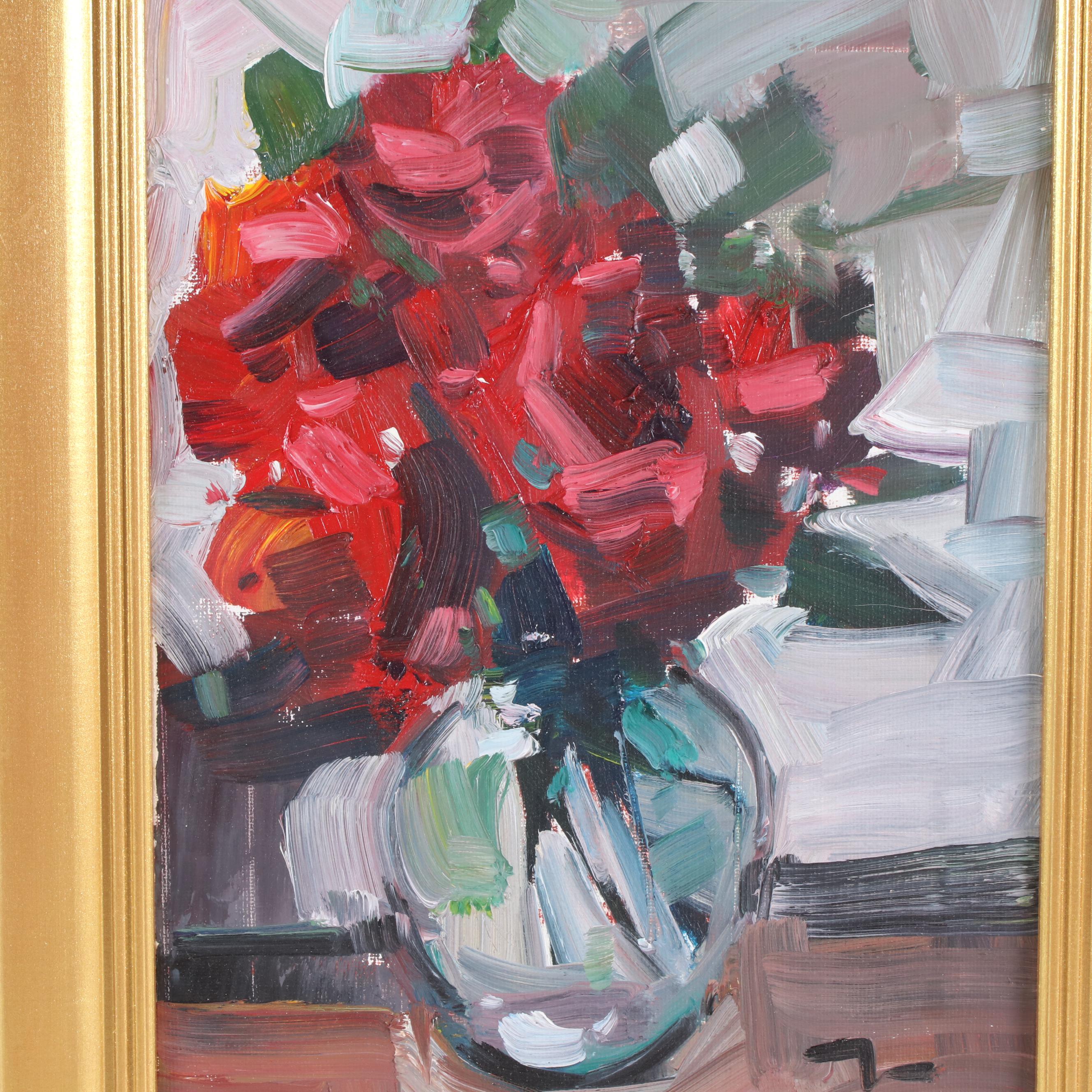 Jose Trujillo Oil Painting "Baby Roses", 2019