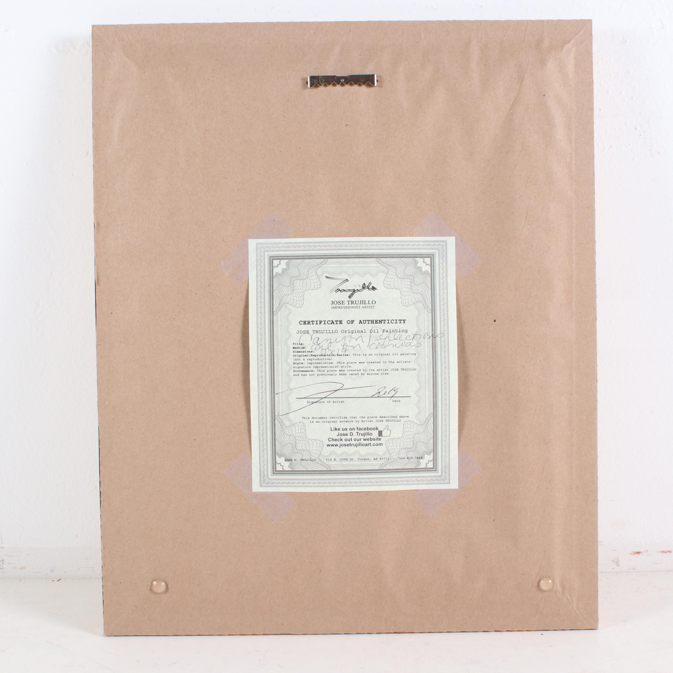 Jose Trujillo Oil Painting "Canyon Reflections", 2019