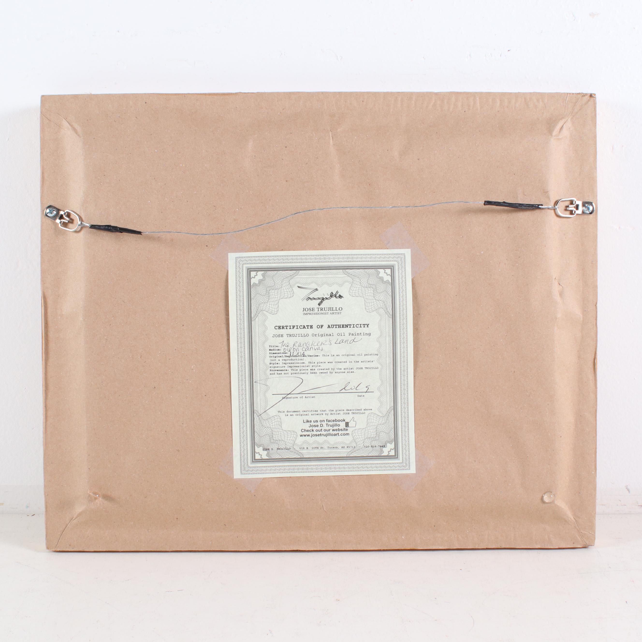 Jose Trujillo Oil Painting "The Rancher's Land", 2019