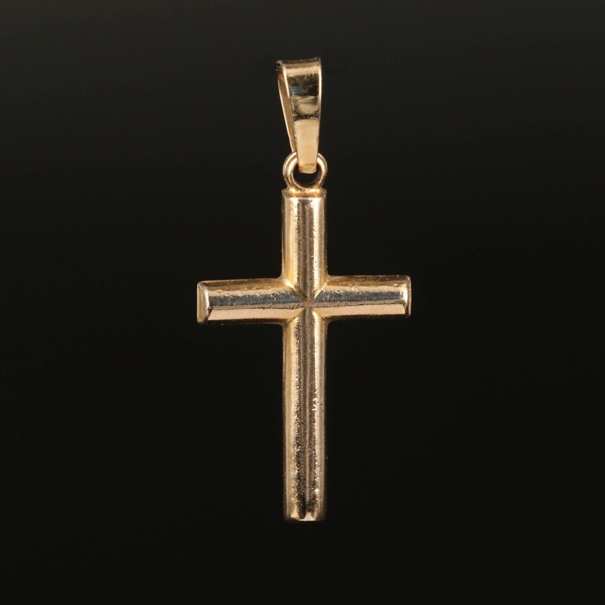 14K Yellow Gold Cross Pendant