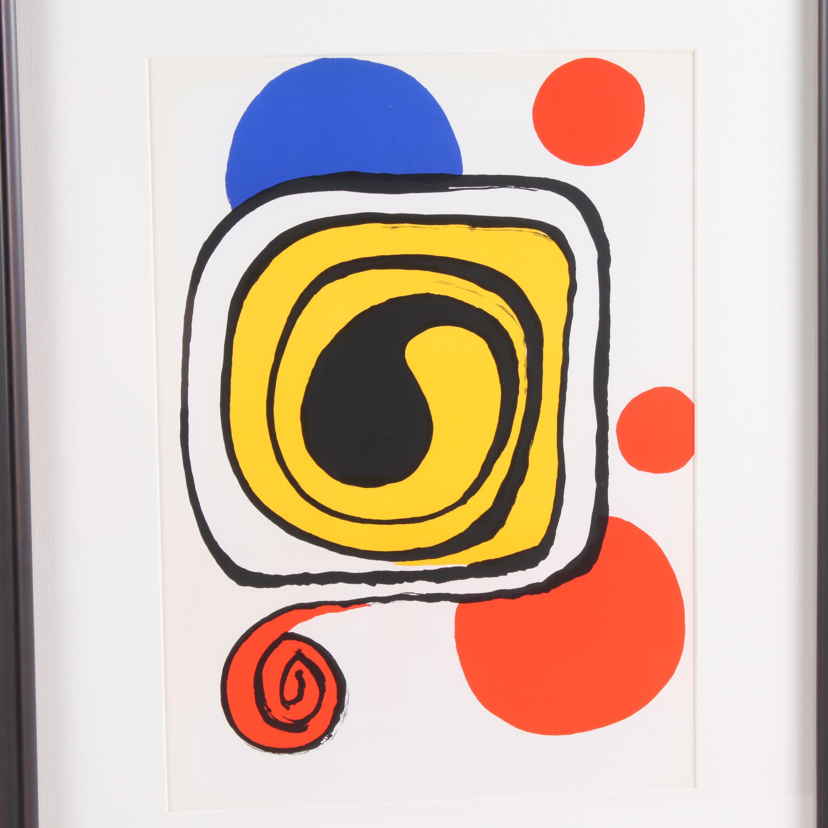 Alexander Calder Color Lithograph for "Derrière le Miroir", 1971