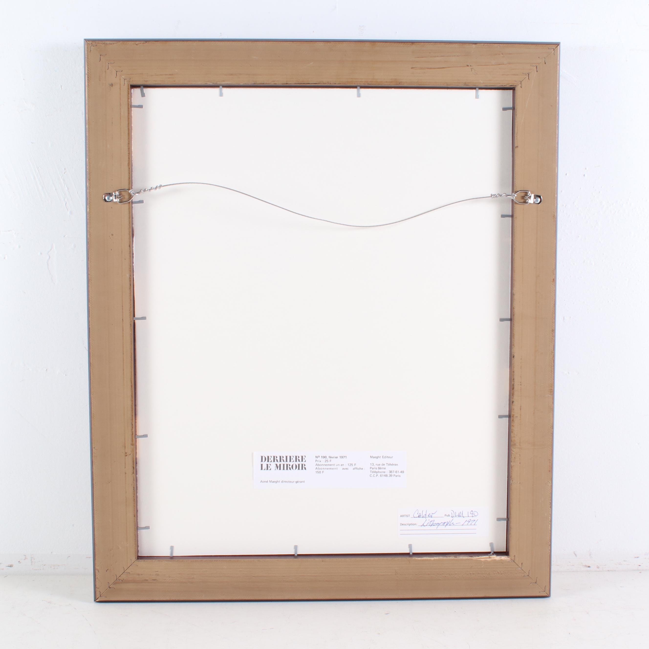 Alexander Calder Color Lithograph for "Derrière le Miroir", 1971