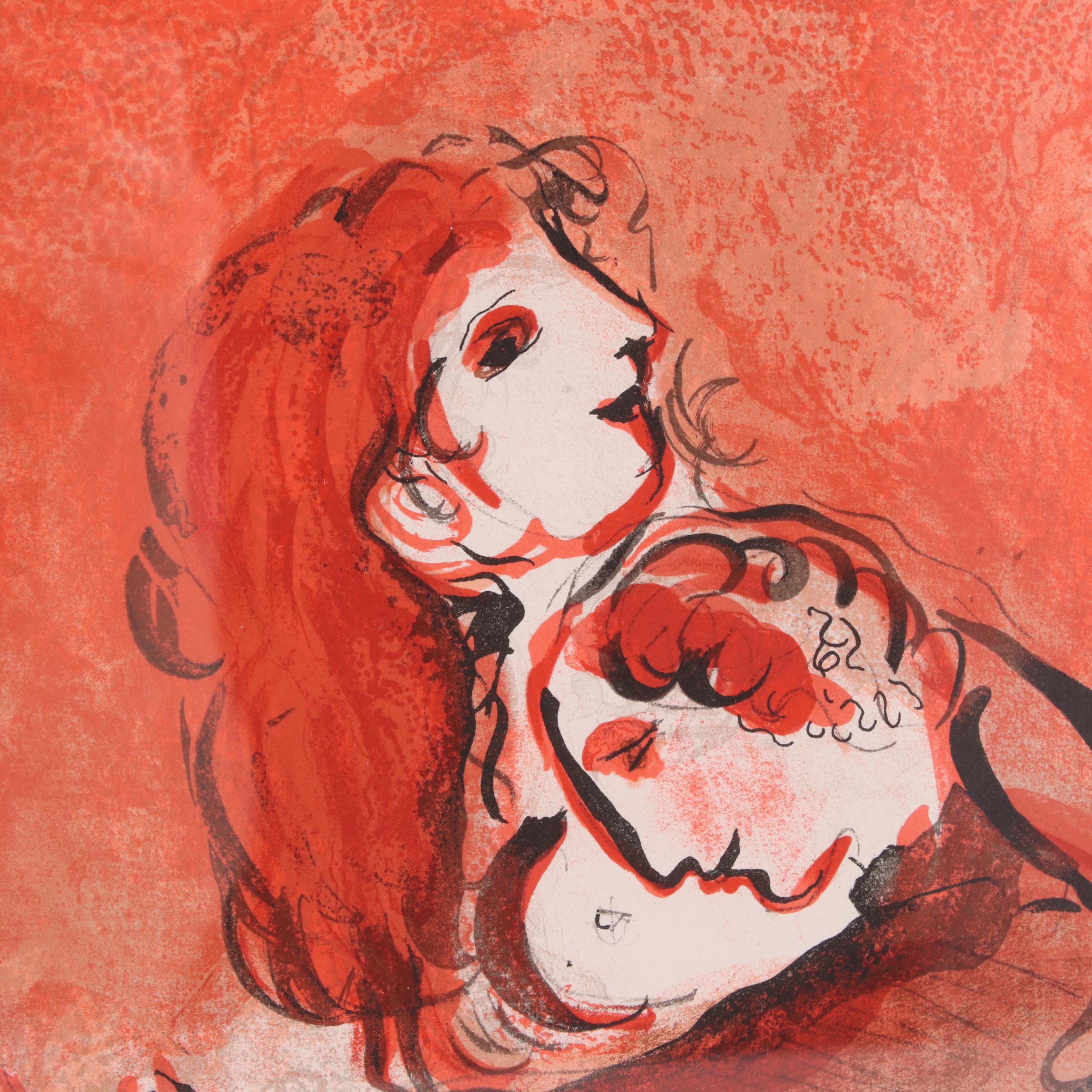 Marc Chagall Color Lithograph "The Face of Israel" for "Verve", 1960