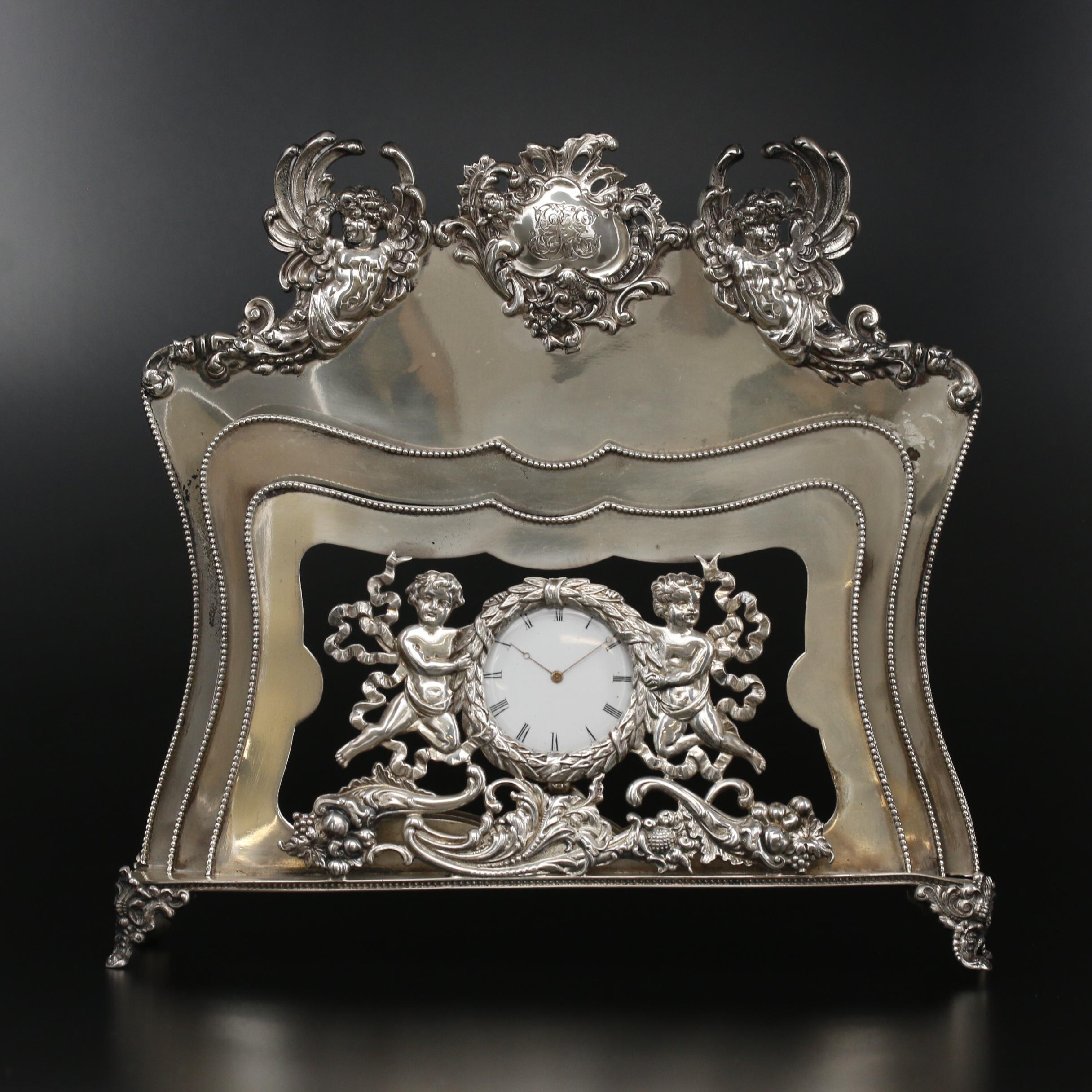 Bordier 800 Silver Pocket Watch and Tiffany & Co. Sterling Silver Letter Holder