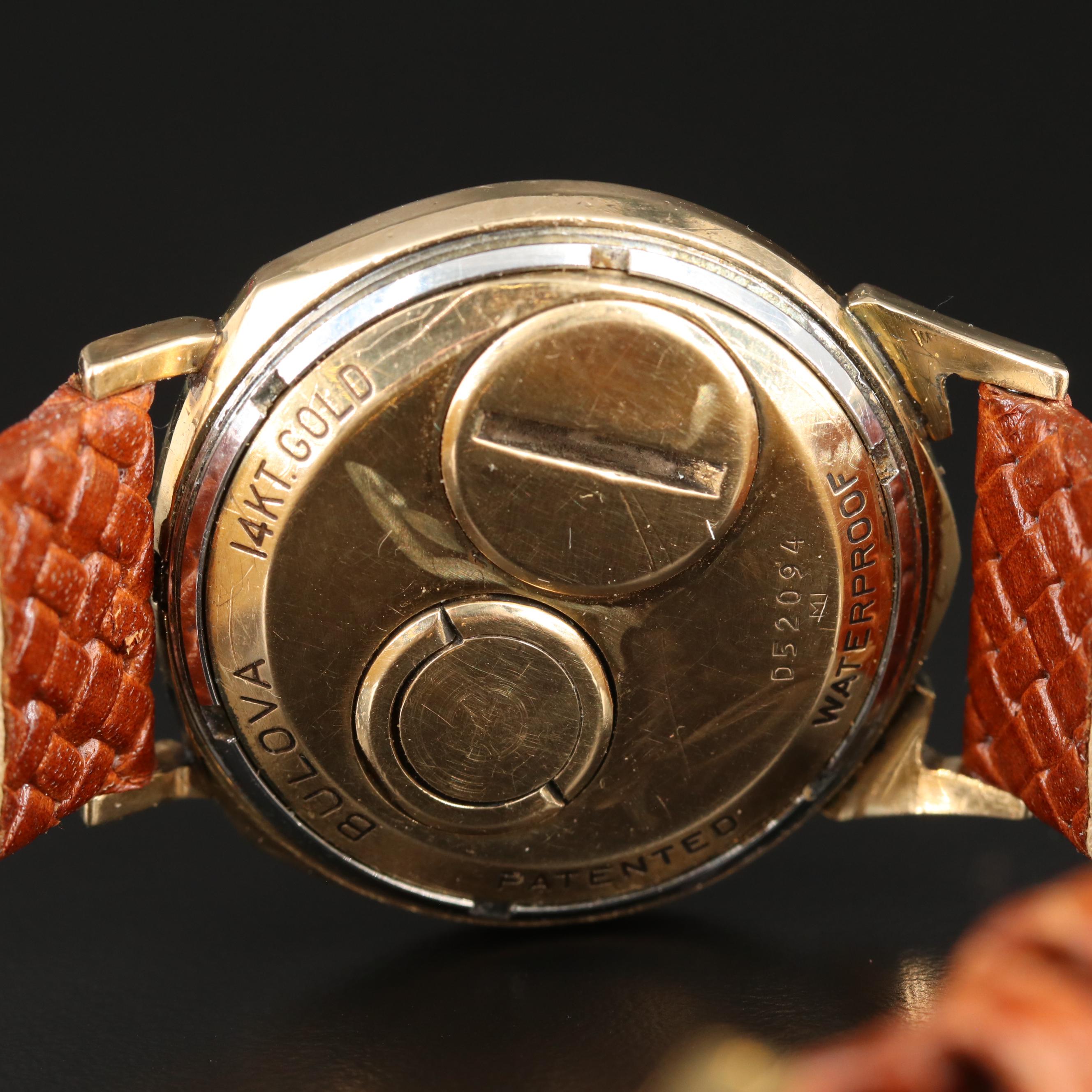 Bulova Accutron Spaceview 14K Gold Watch