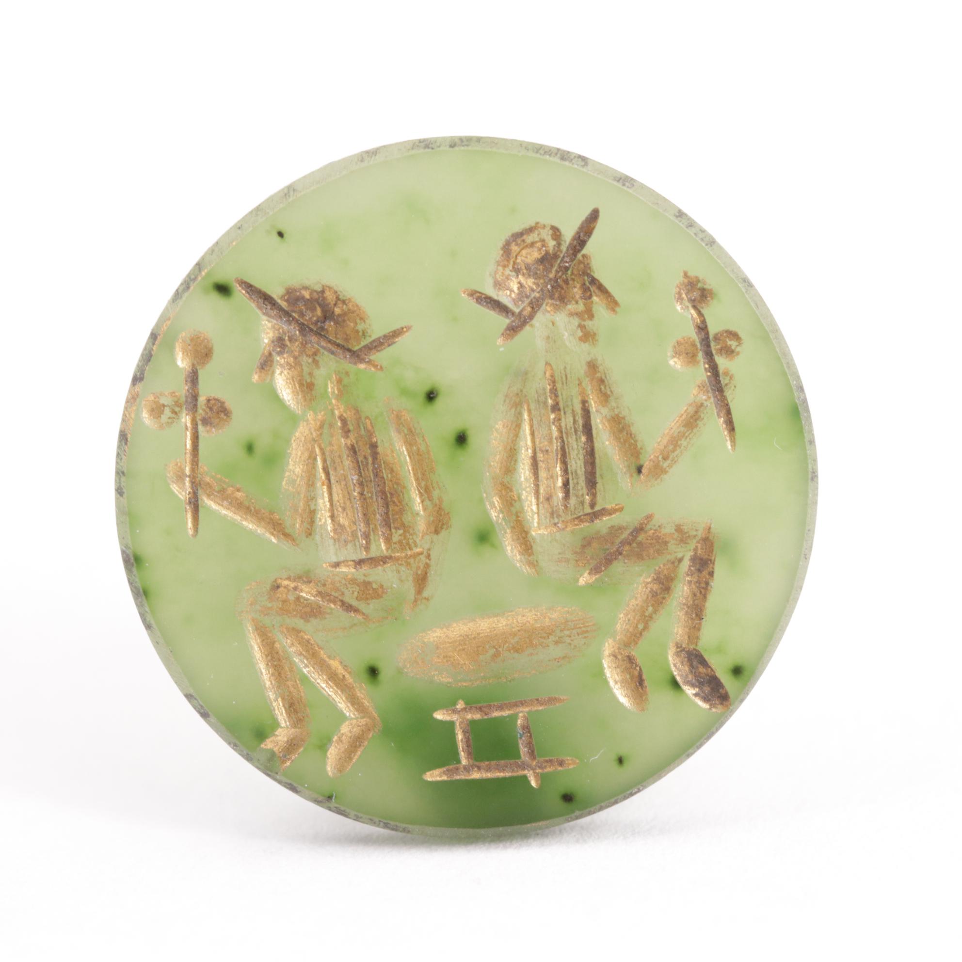 Loose 64.04 CTW Nephrite and Jadeite Carvings Including Budai