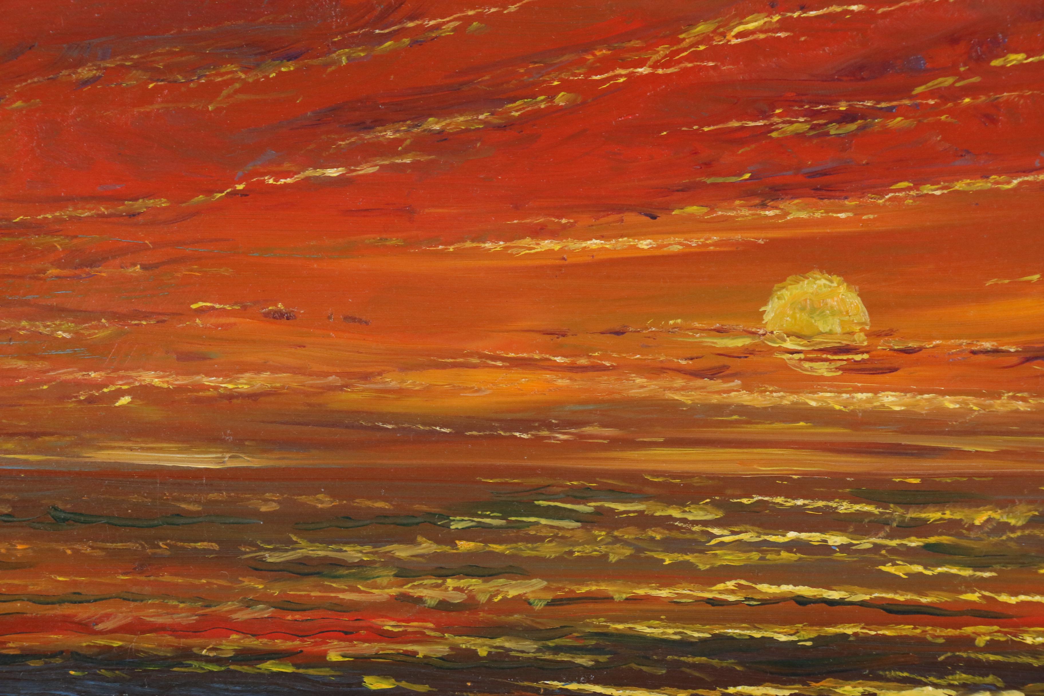 Dennis McGeary Oil Painting of Hawaiian Sunset Seascape