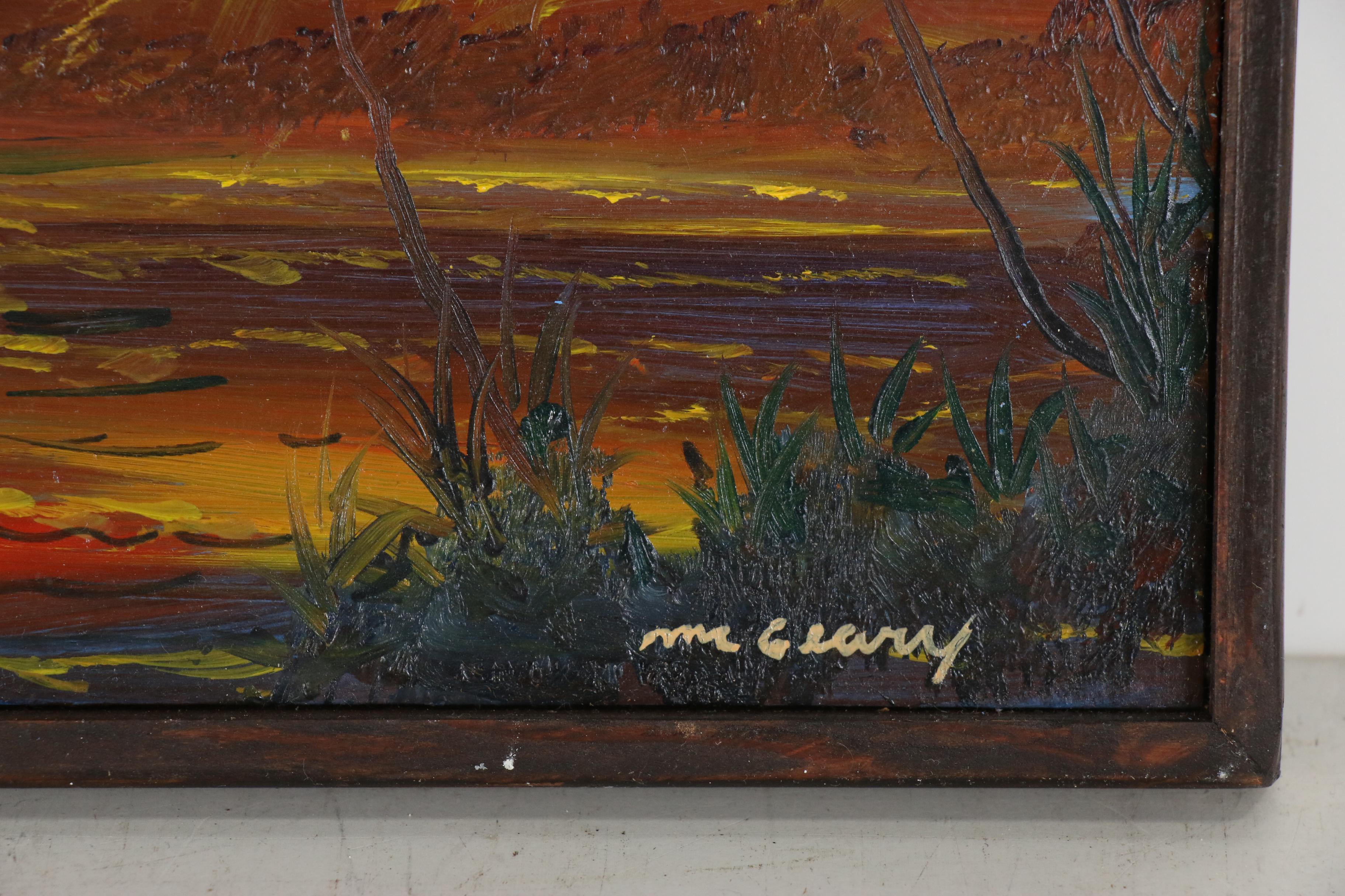 Dennis McGeary Oil Painting of Hawaiian Sunset Seascape