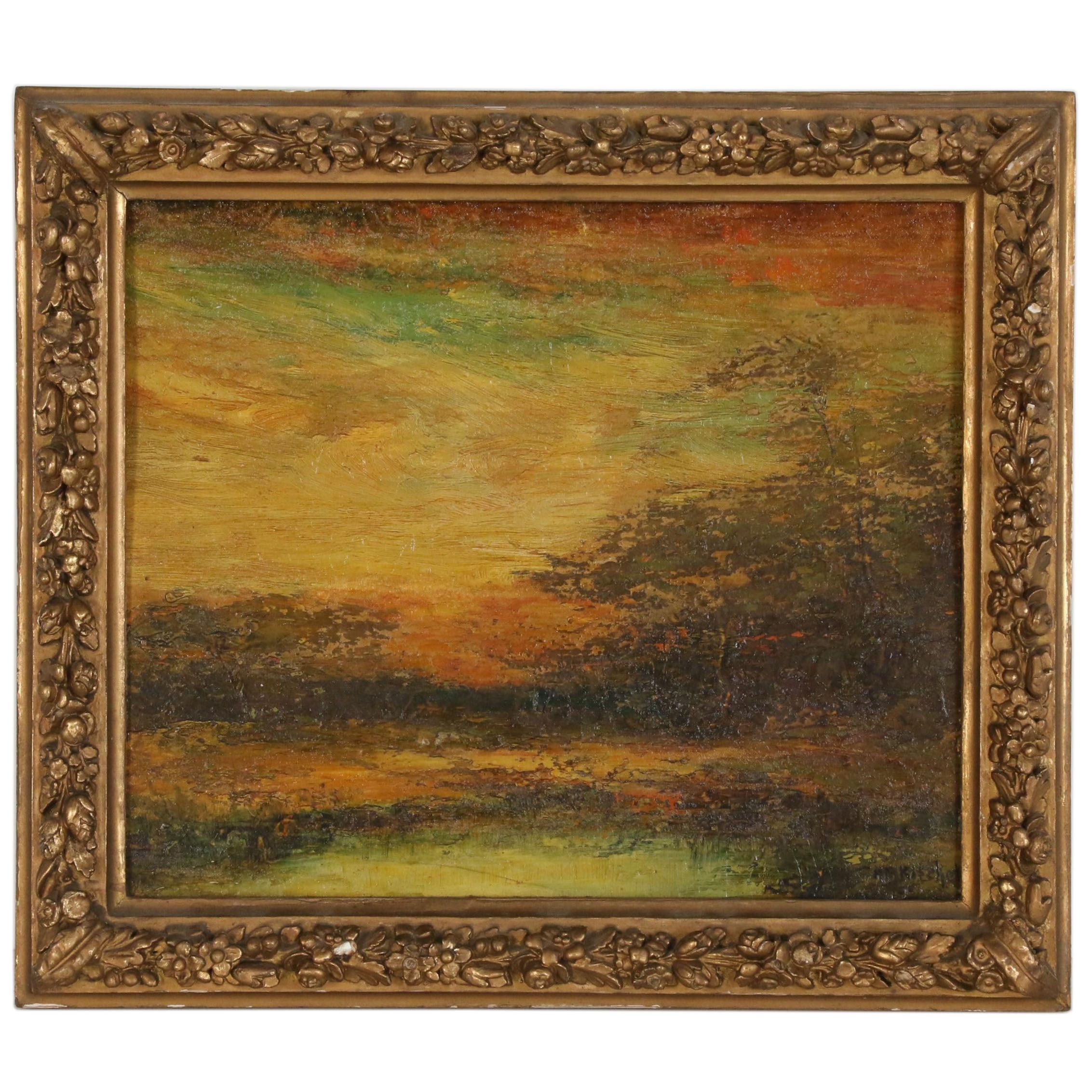 Hudson Mindell Kitchell Tonalist Landscape Painting