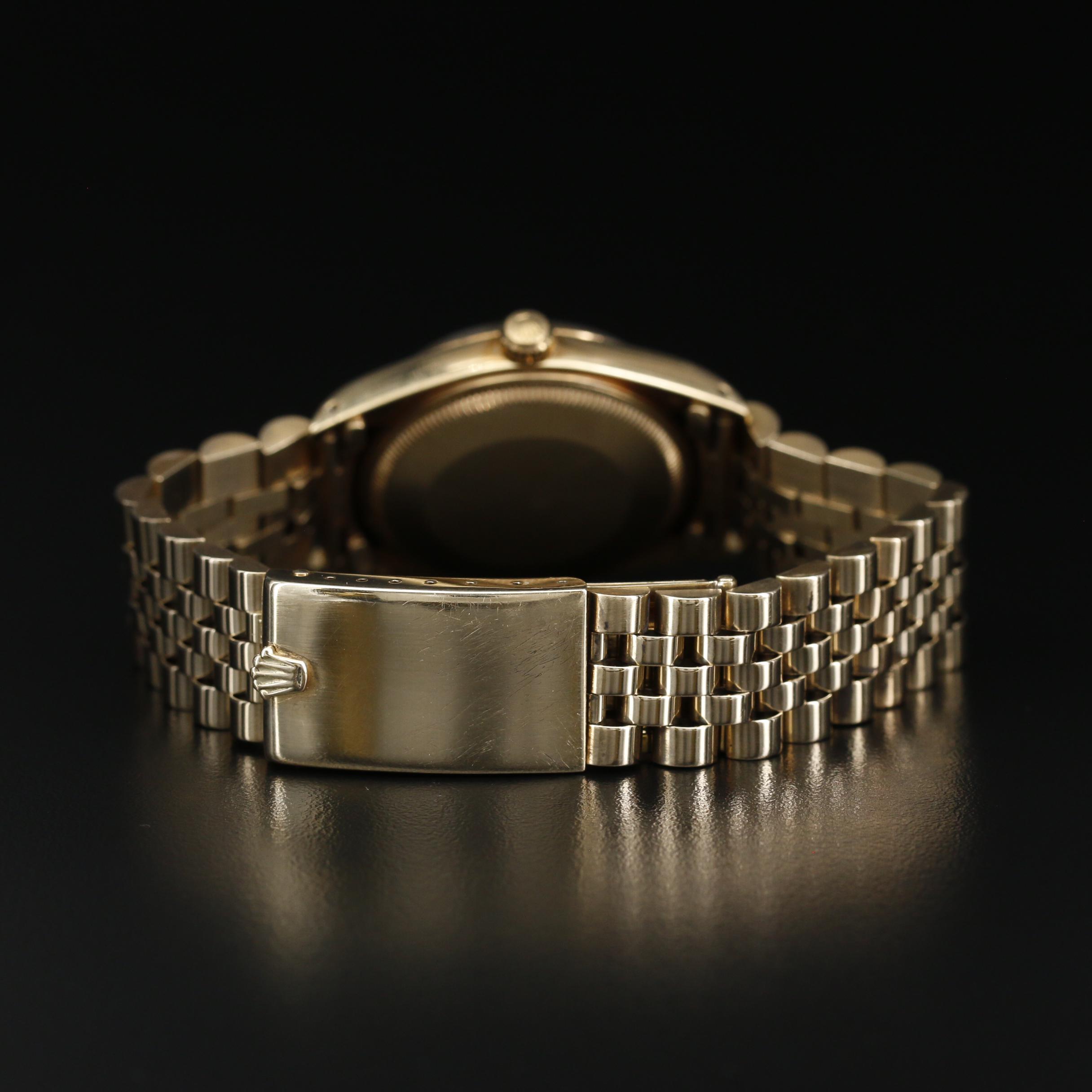 1979 Rolex Oyster Perpetual Date 14K Gold Automatic Watch