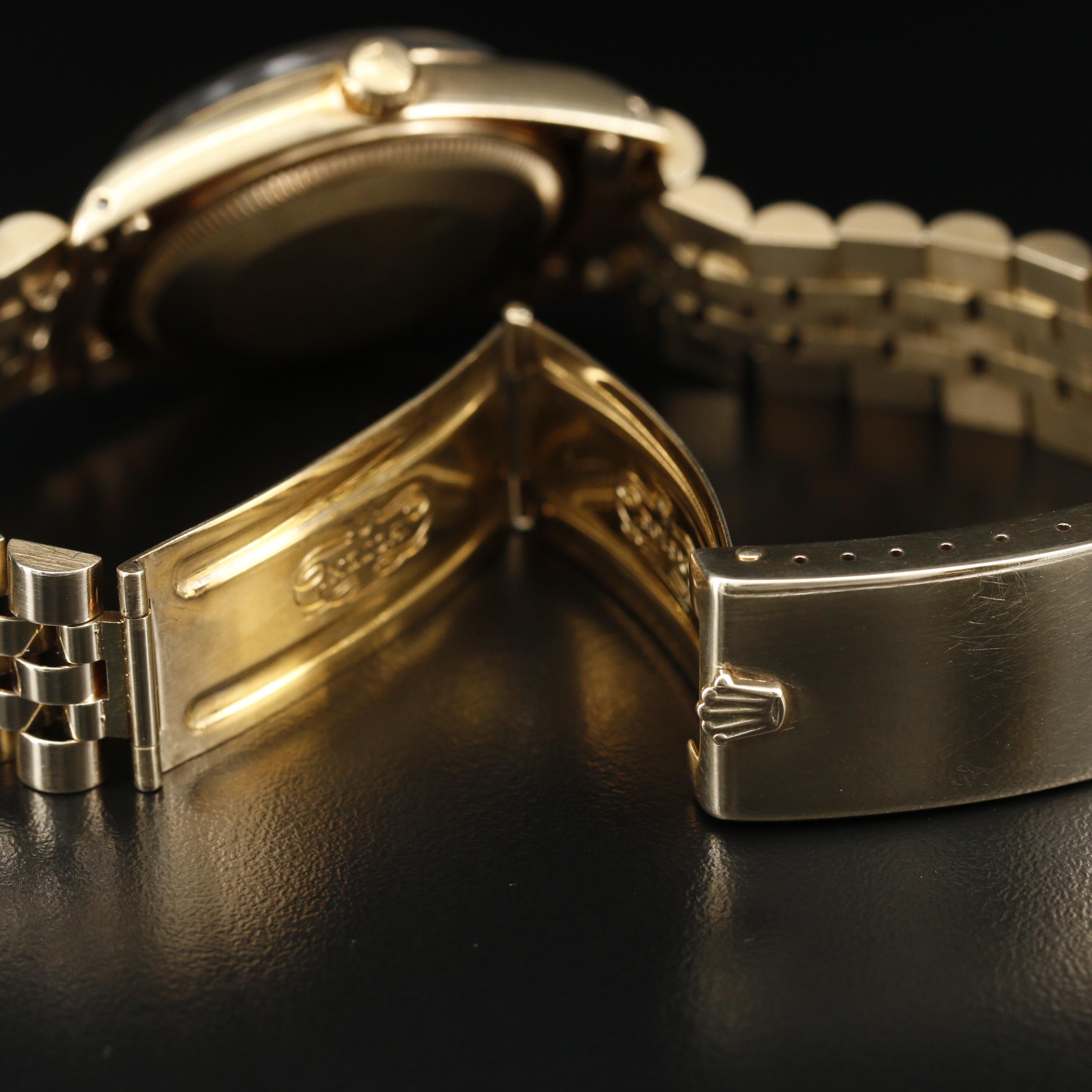 1979 Rolex Oyster Perpetual Date 14K Gold Automatic Watch