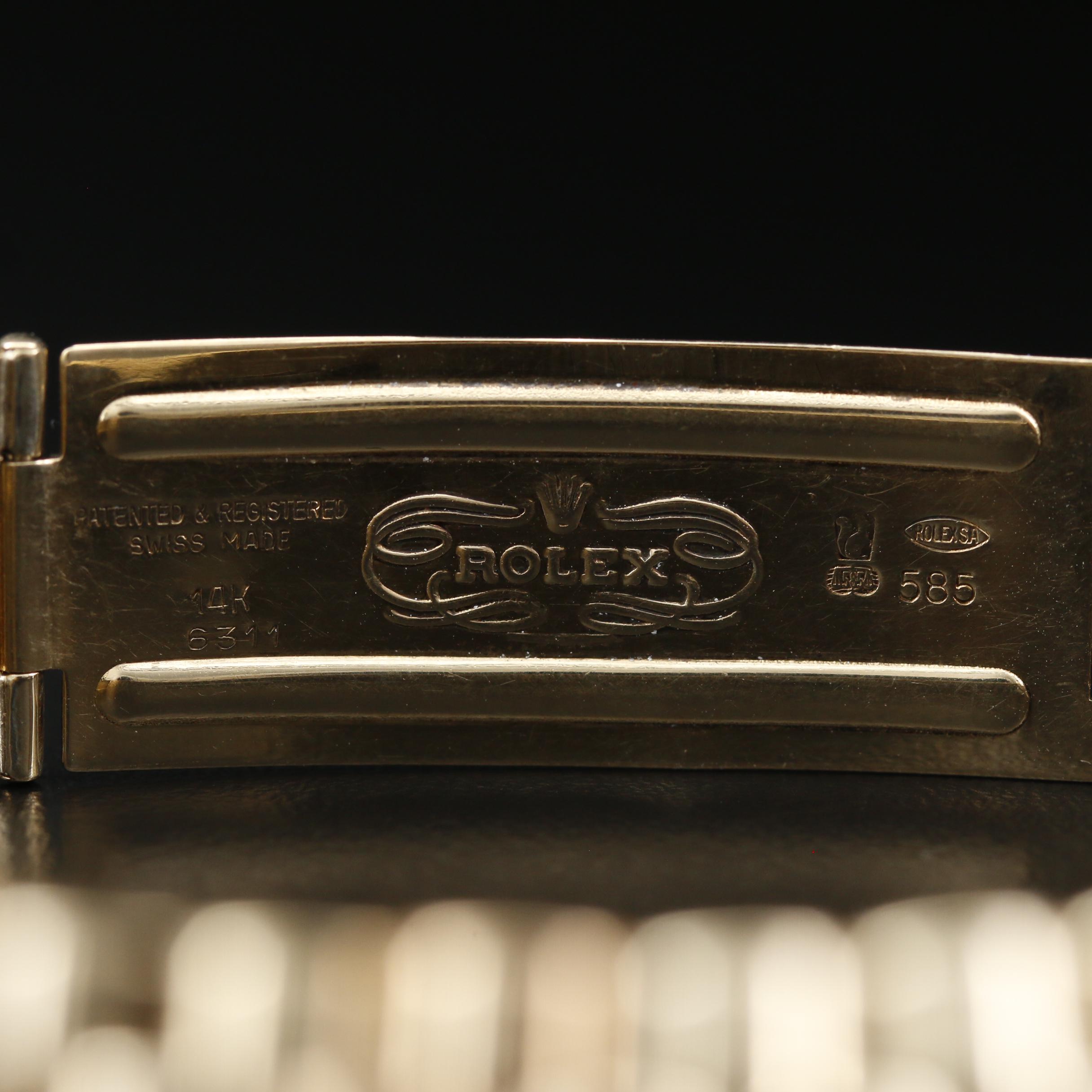 1979 Rolex Oyster Perpetual Date 14K Gold Automatic Watch