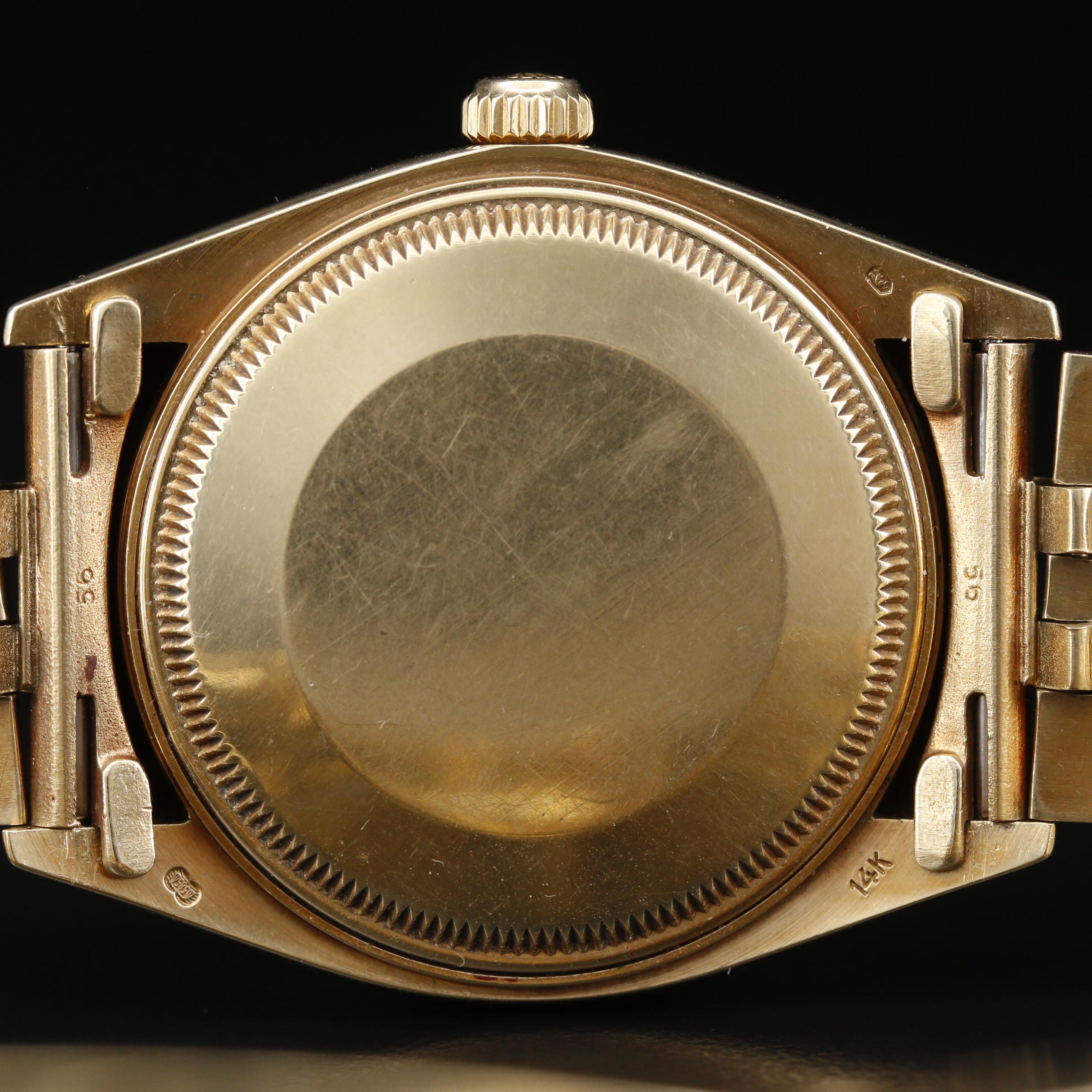 1979 Rolex Oyster Perpetual Date 14K Gold Automatic Watch