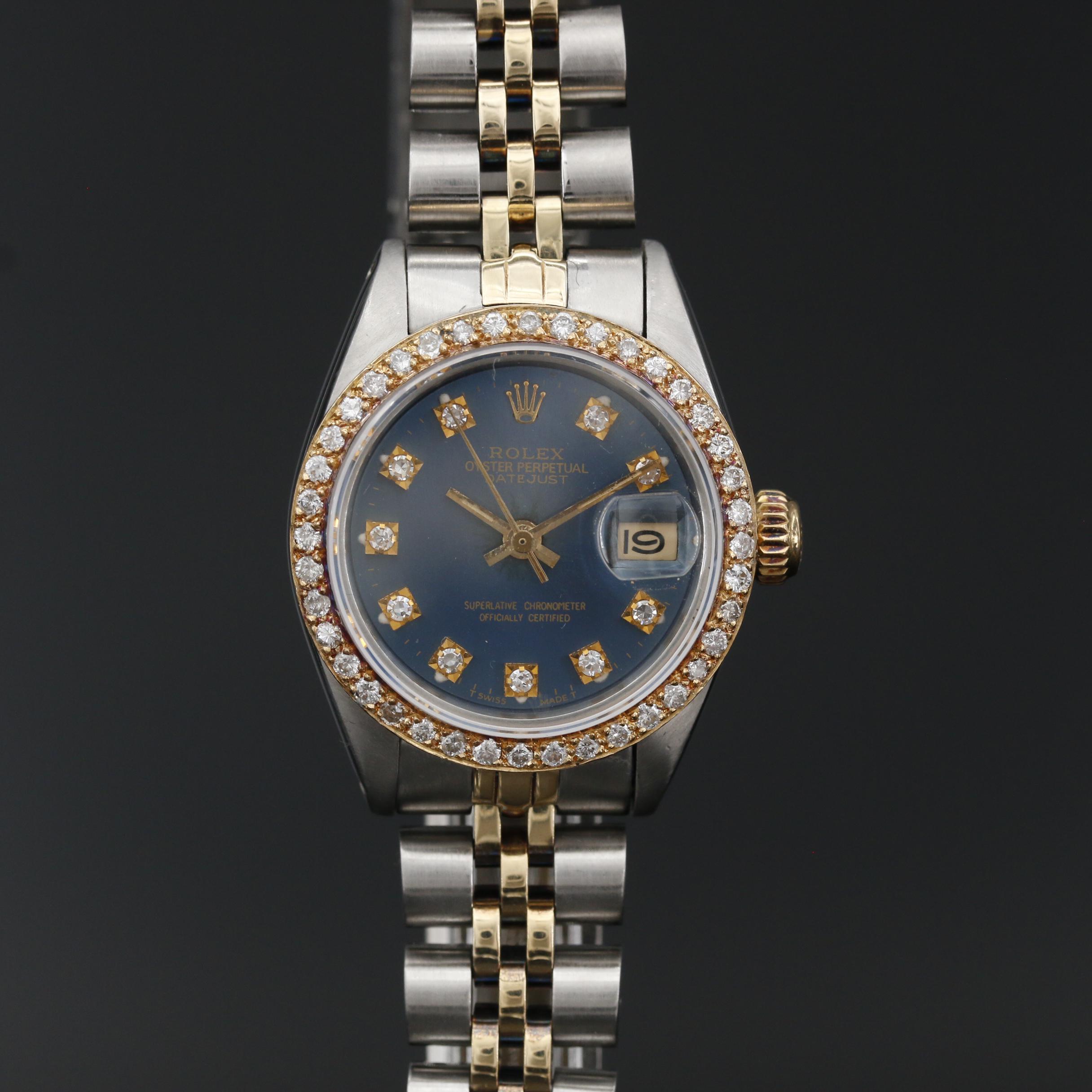 1981 Rolex Datejust Diamond Bezel and Dial Watch