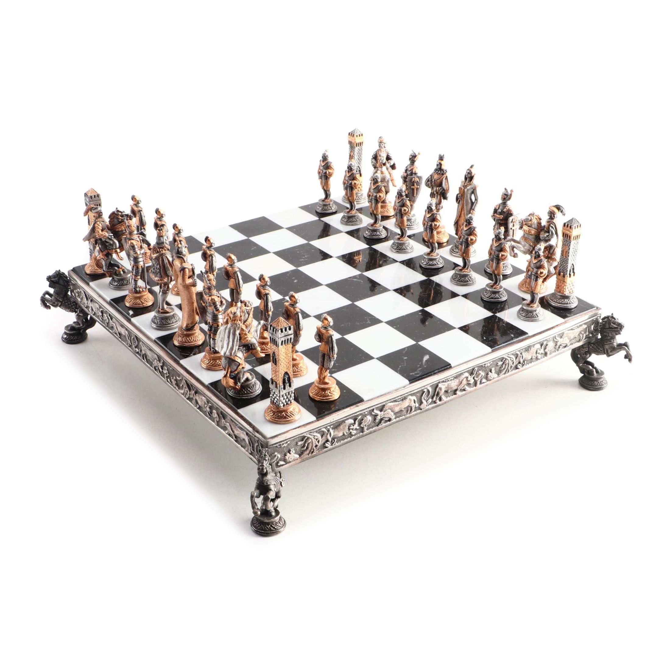 Giuseppe Vasari Medieval Style Chess Set