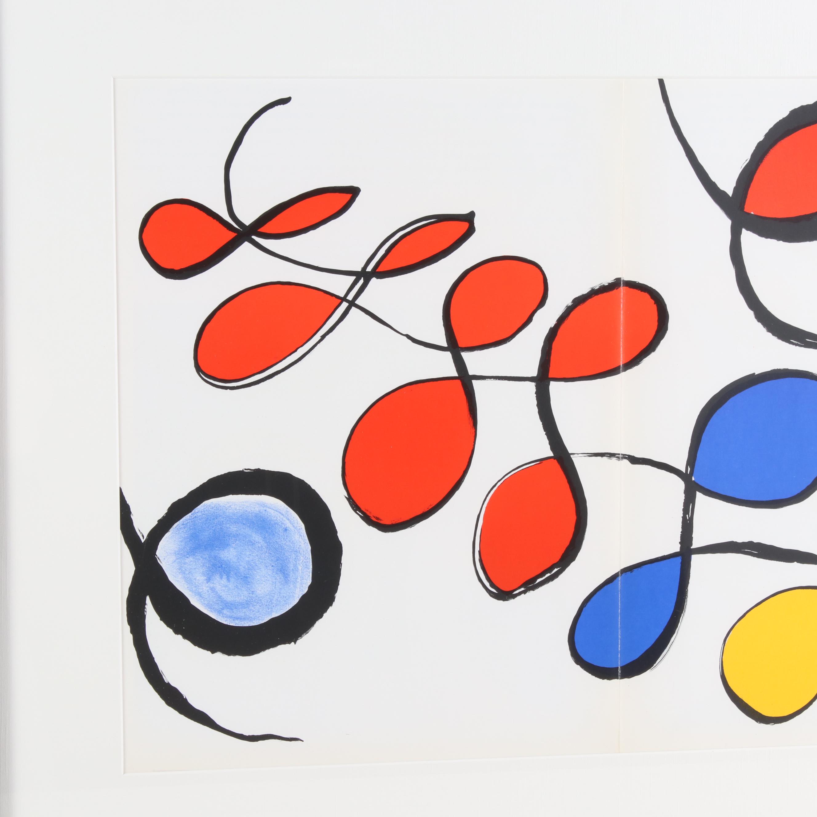 Alexander Calder Double-Page Color Lithograph for "Derrière le Miroir", 1971