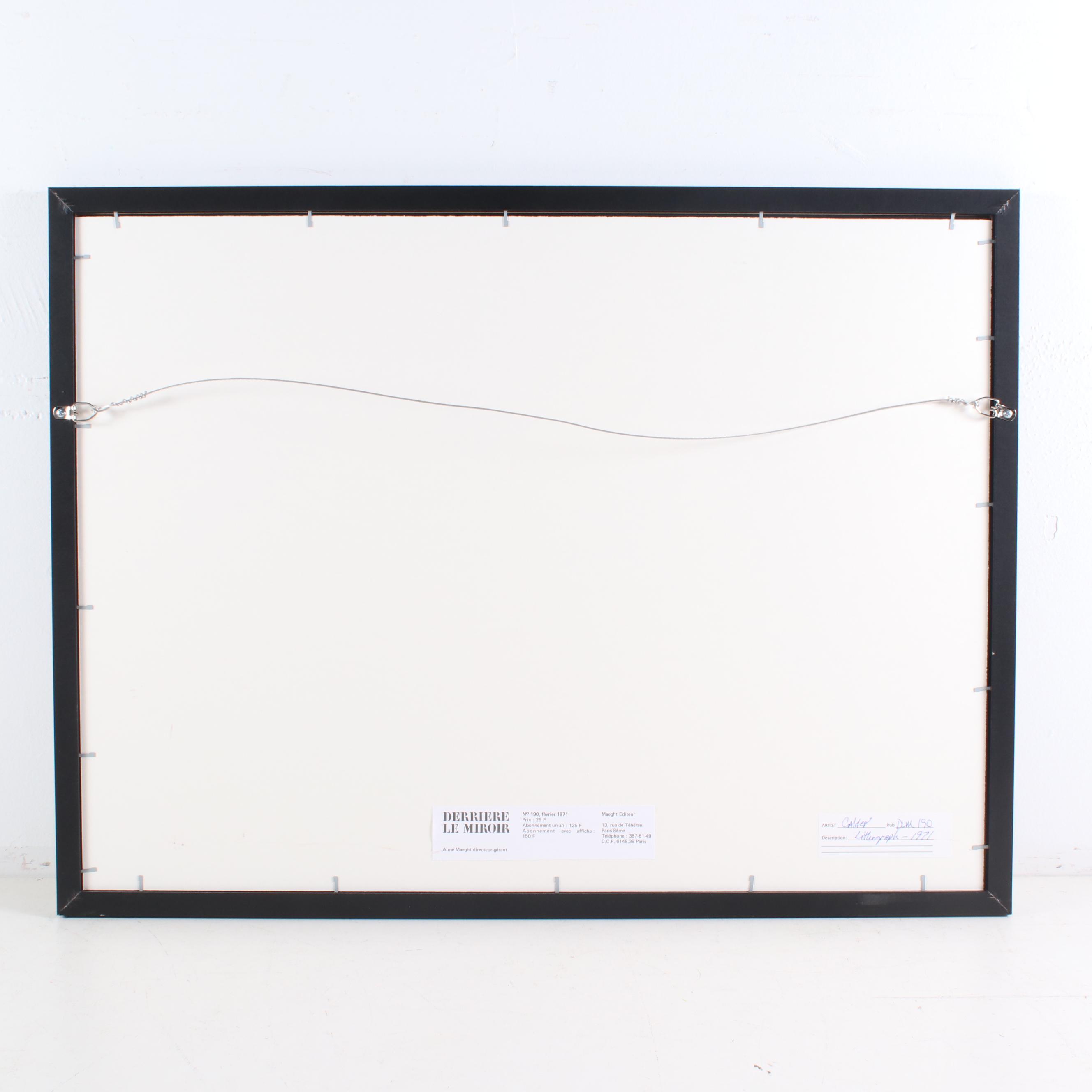 Alexander Calder Double-Page Color Lithograph for "Derrière le Miroir", 1971