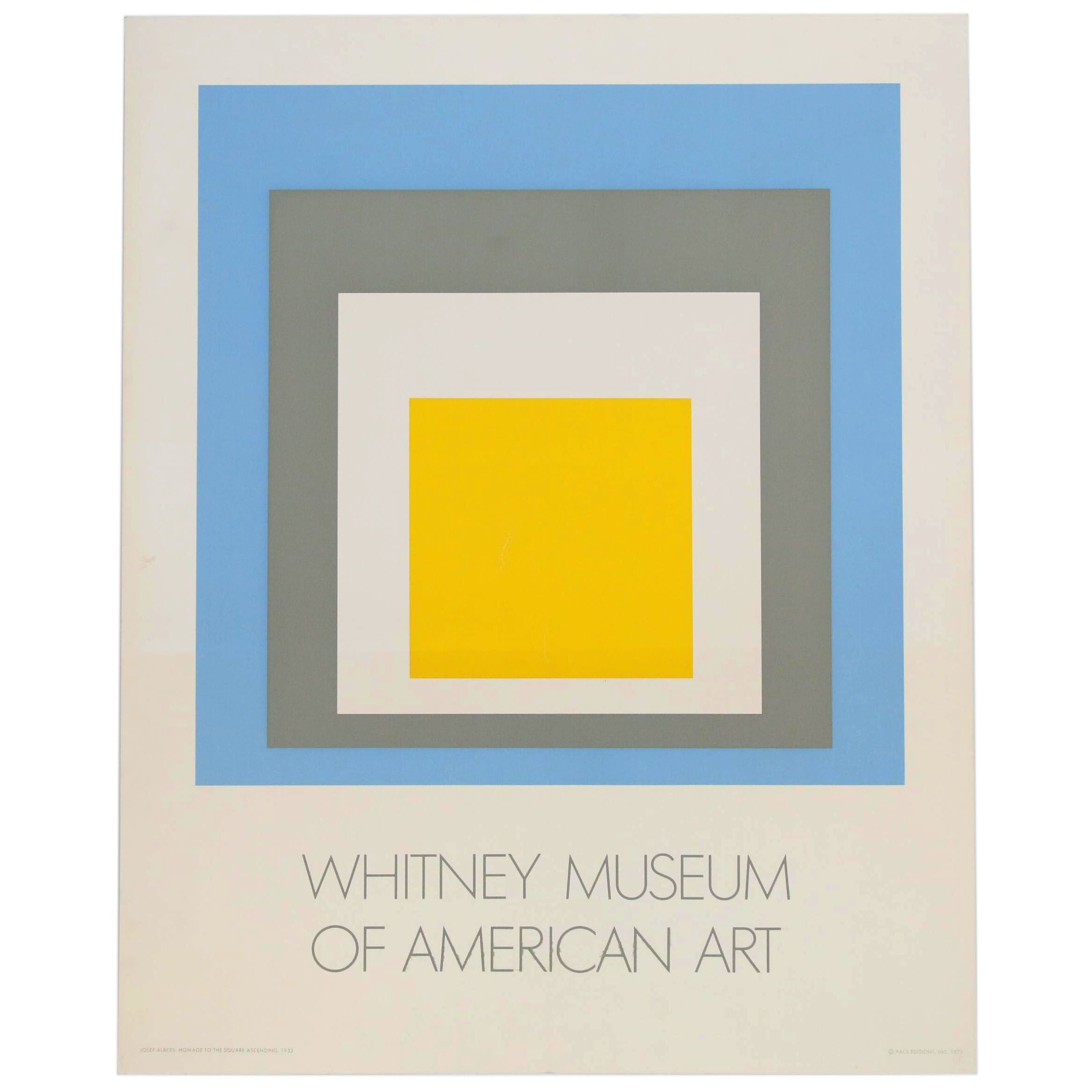 Serigraph Exhibition Poster for Josef Albers at Whitney Museum of American Art