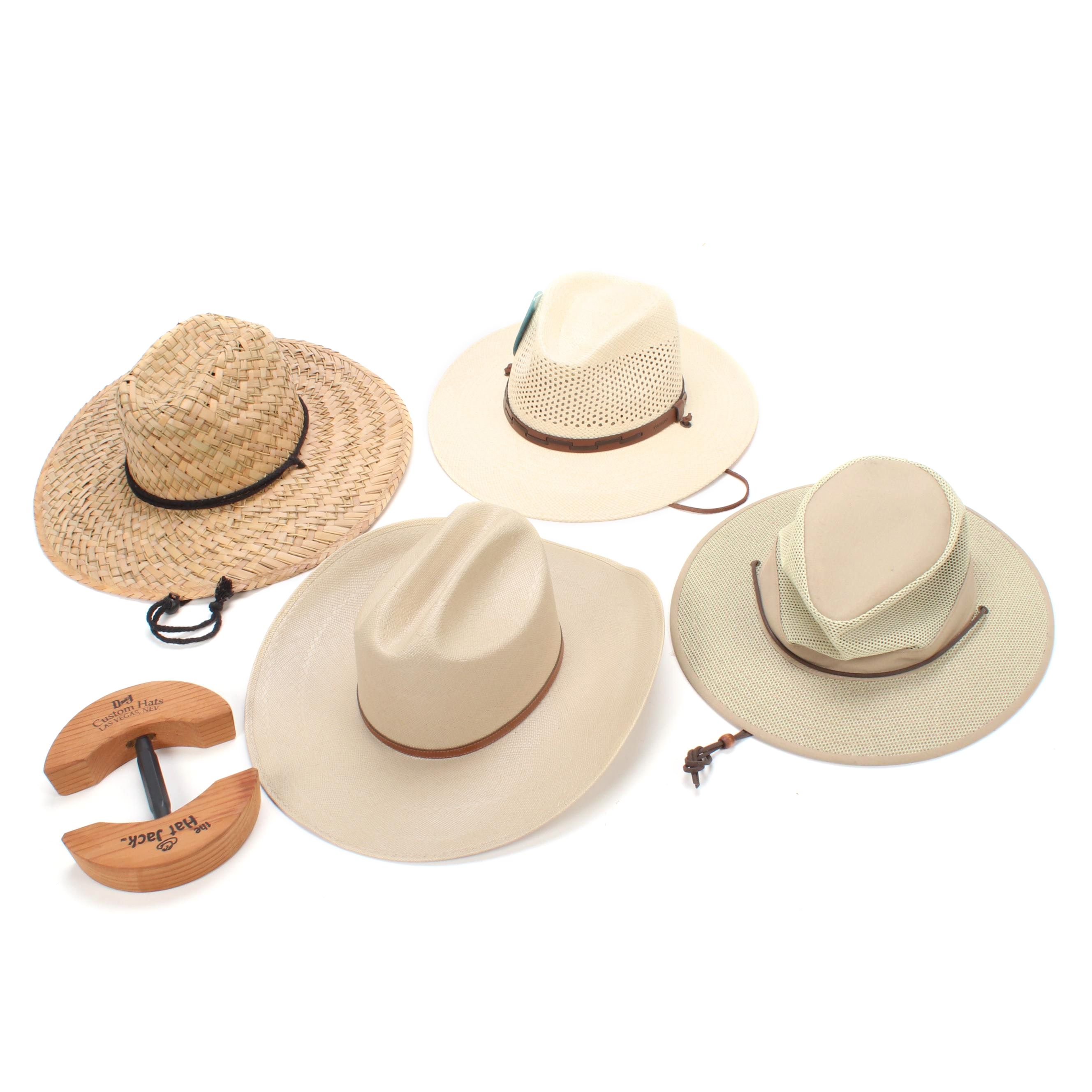 Stetson, Olé America, Henschel and More Straw Western Hats and Hat Stretcher