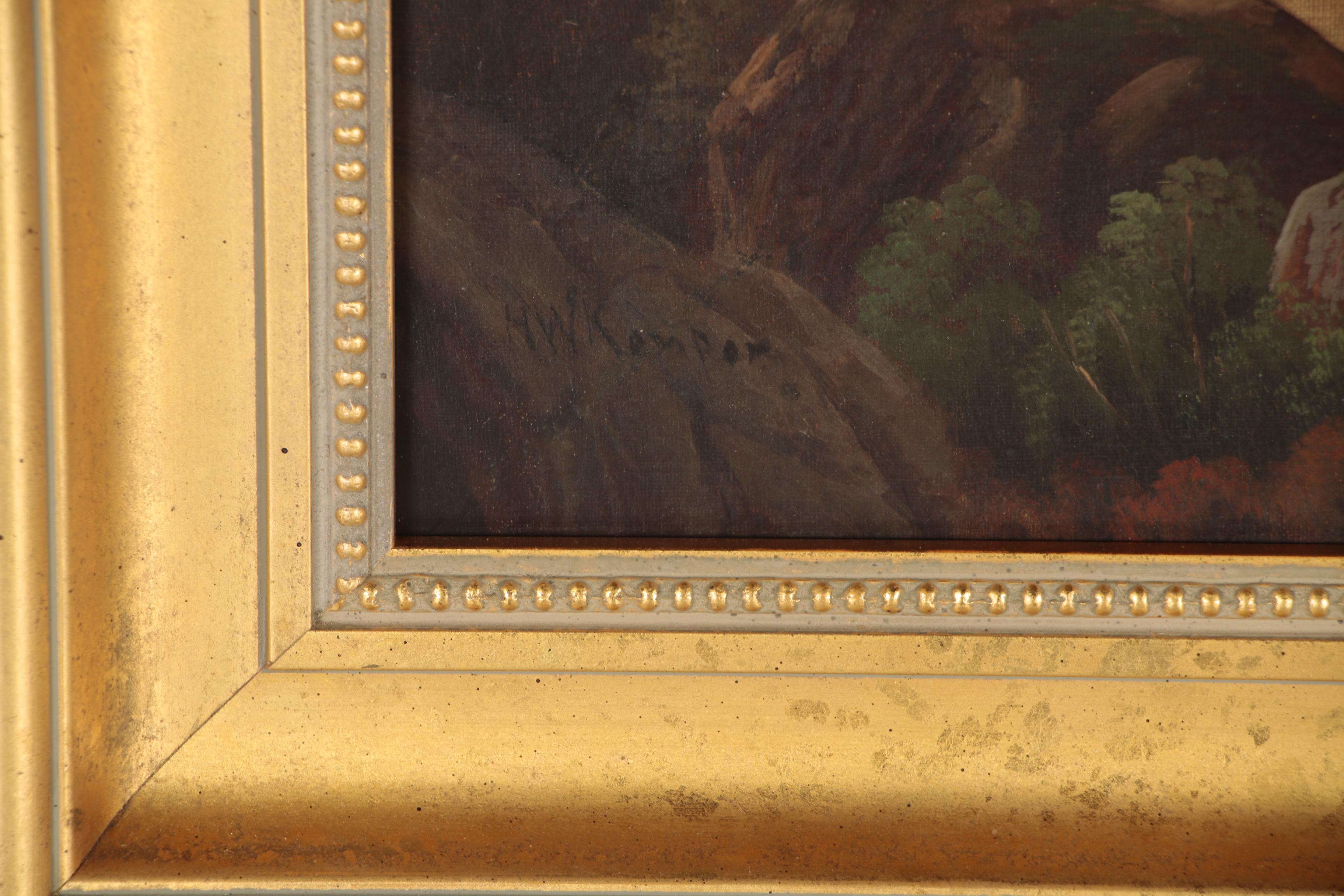 Henry W. Kemper Autumn Landscape Oil Painting, Late 19th Century