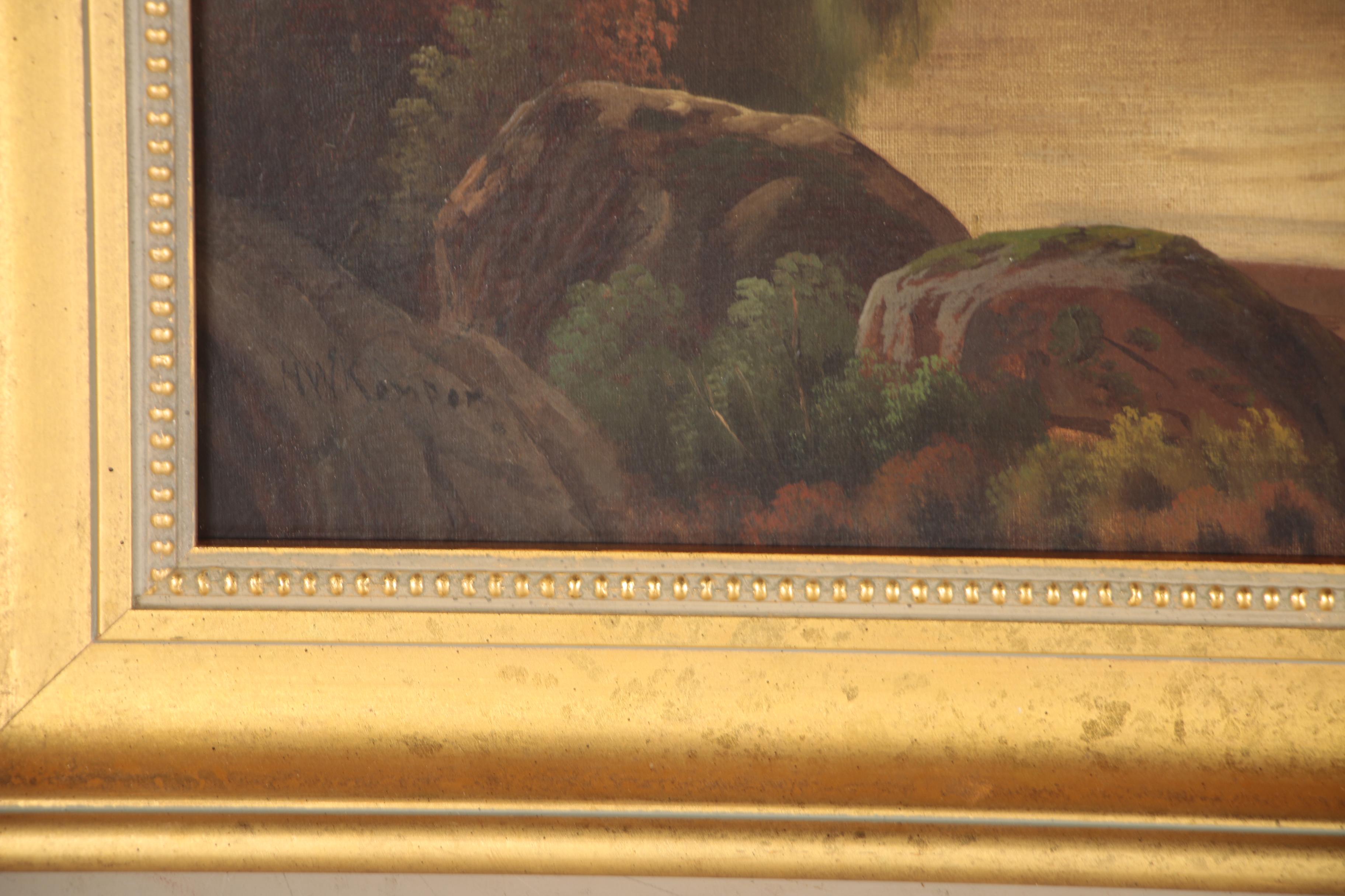 Henry W. Kemper Autumn Landscape Oil Painting, Late 19th Century