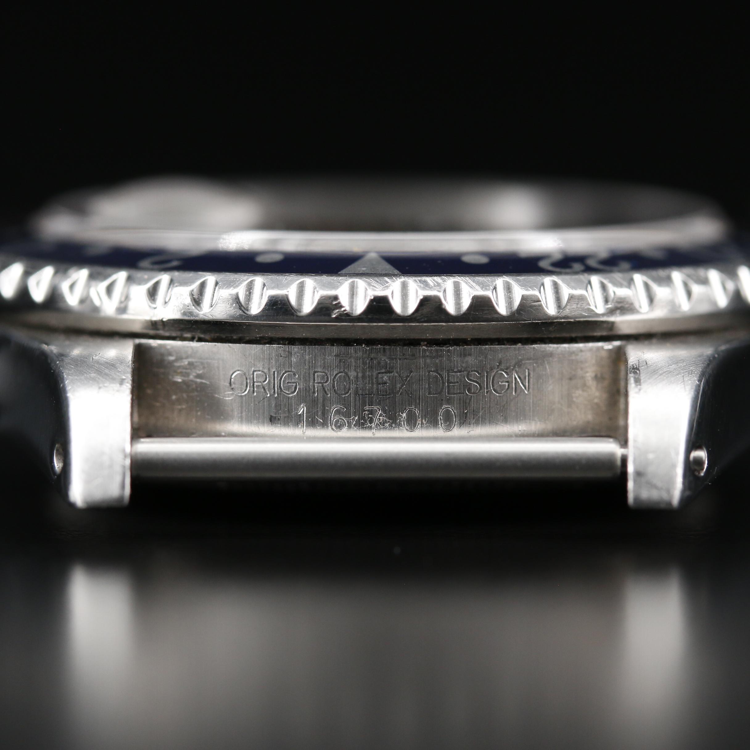 Rolex GMT - Master "Pepsi" Bezel Stainless Steel Automatic Watch, Vintage