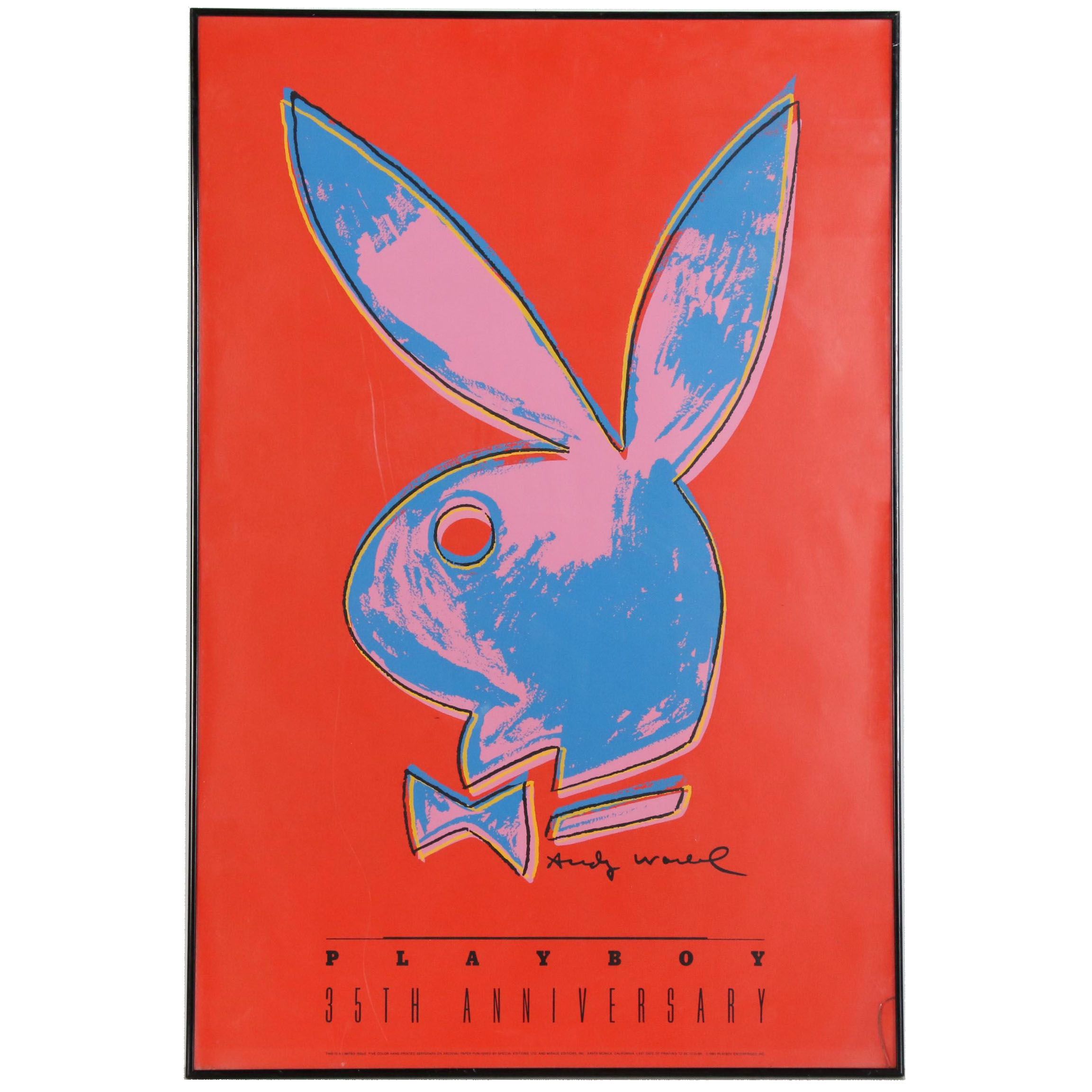 Serigraph Designed by Andy Warhol for "Playboy" 35th Anniversary