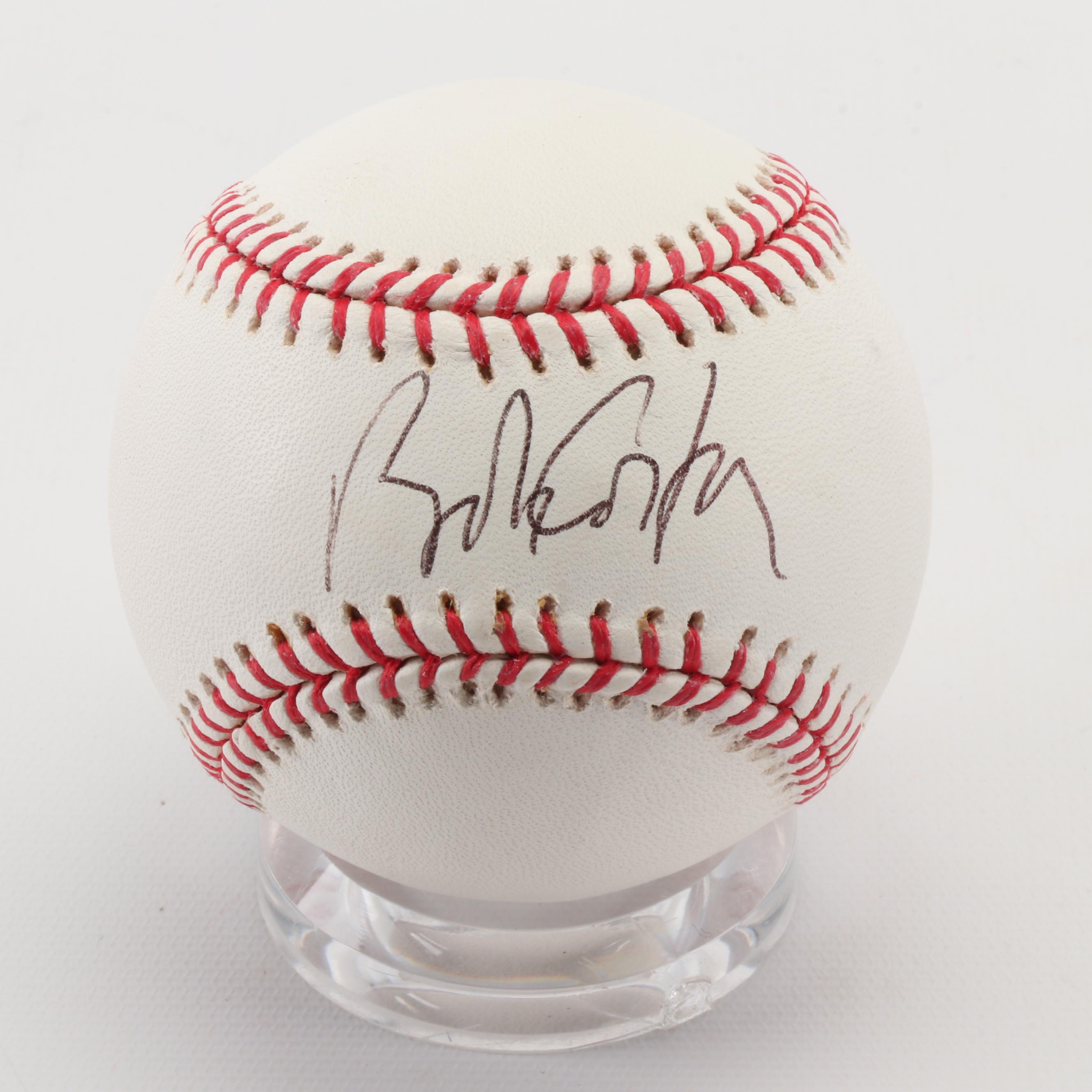 Bob Costas and Chris Berman Signed Major League Baseballs  COAs