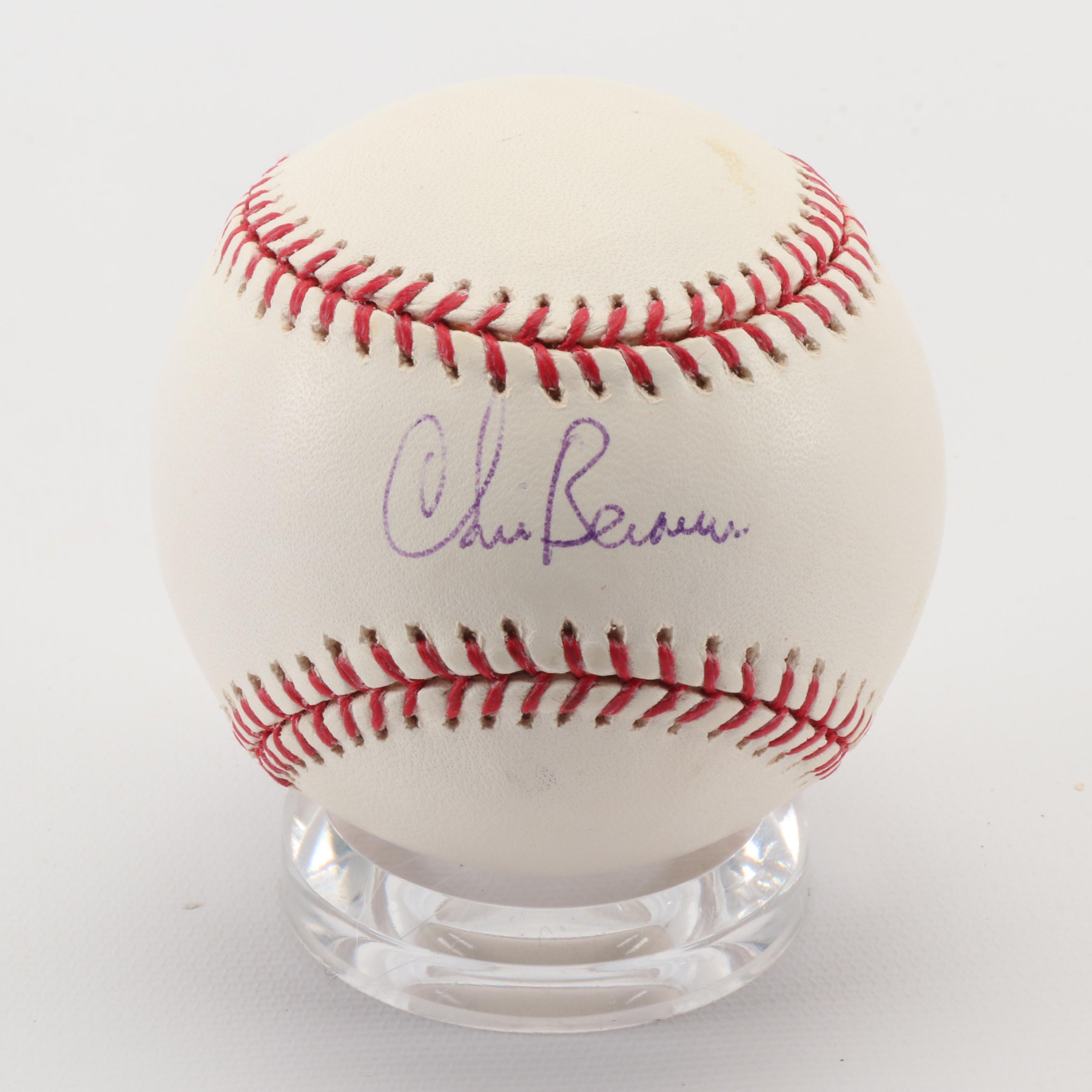 Bob Costas and Chris Berman Signed Major League Baseballs  COAs