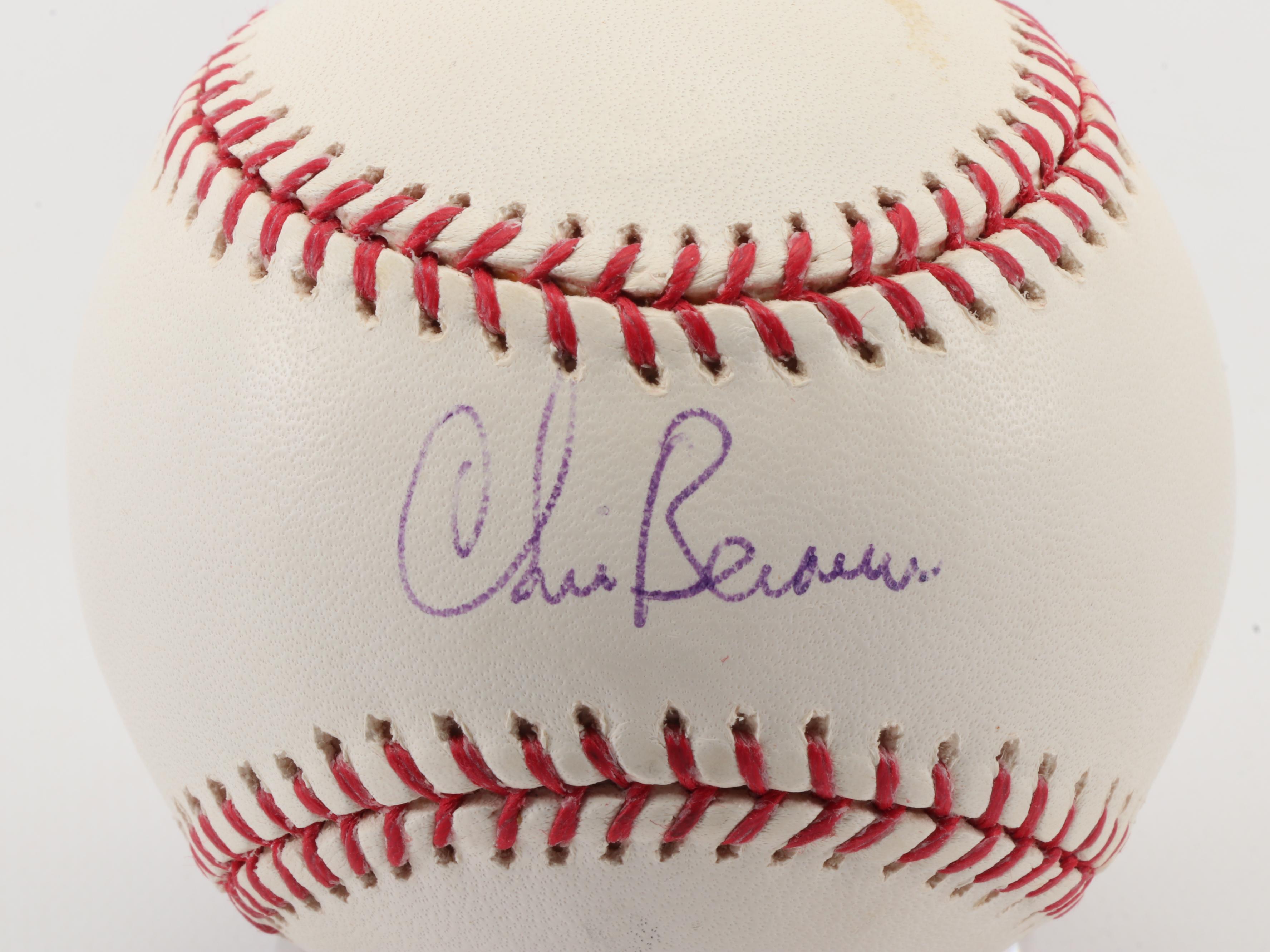 Bob Costas and Chris Berman Signed Major League Baseballs  COAs