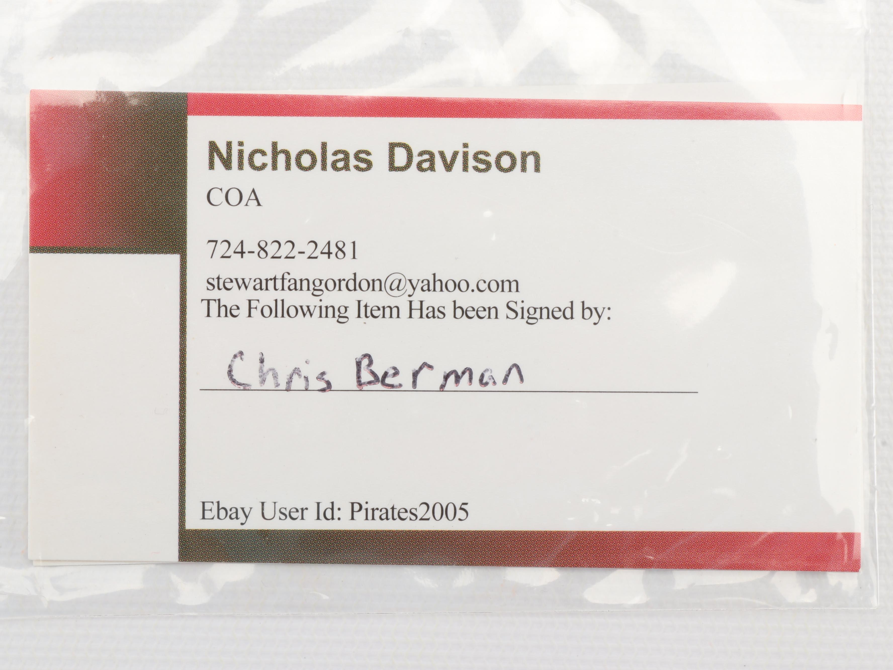 Bob Costas and Chris Berman Signed Major League Baseballs  COAs