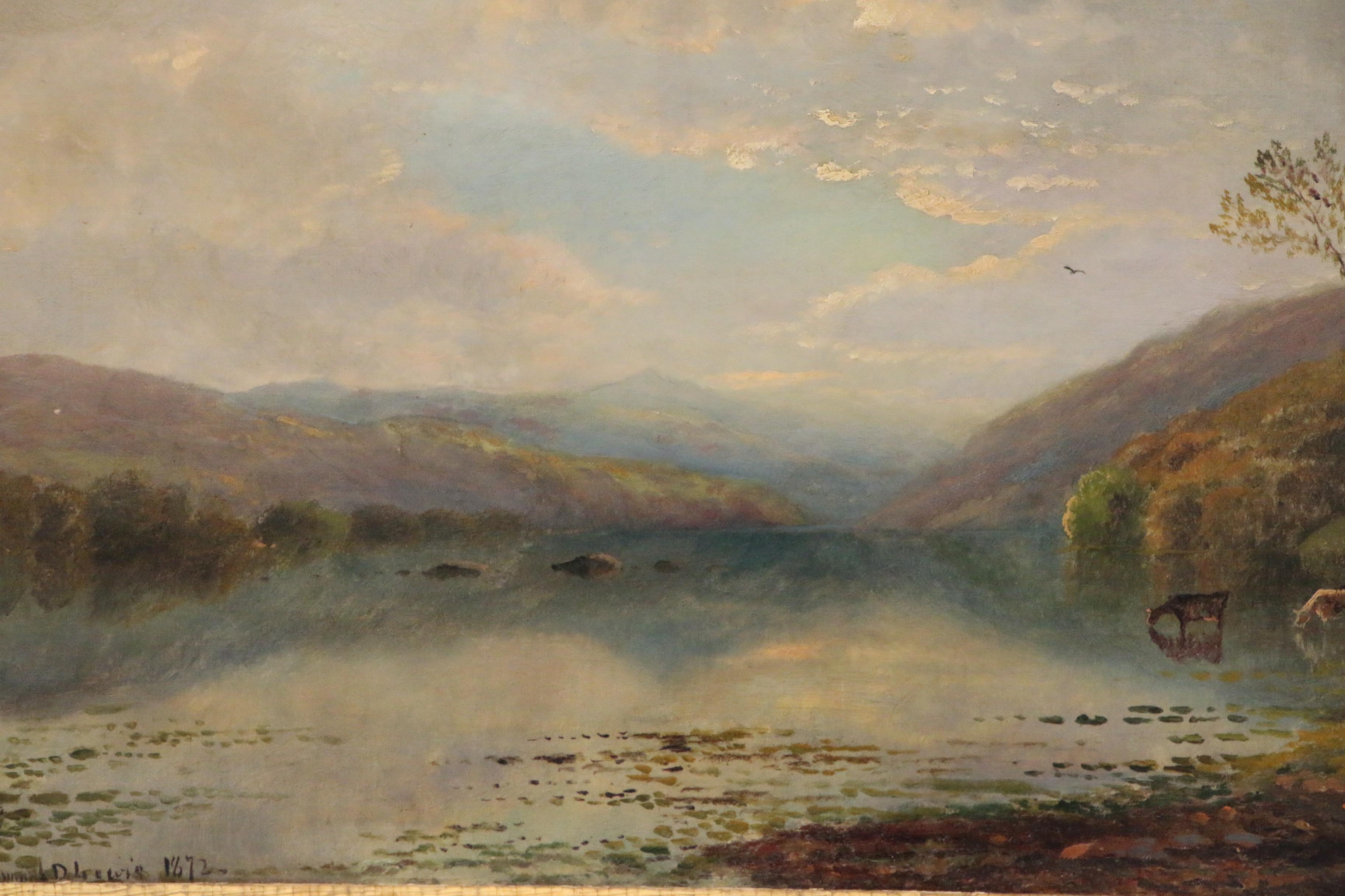 Edmund Darch Lewis American Landscape Oil Painting, 1872