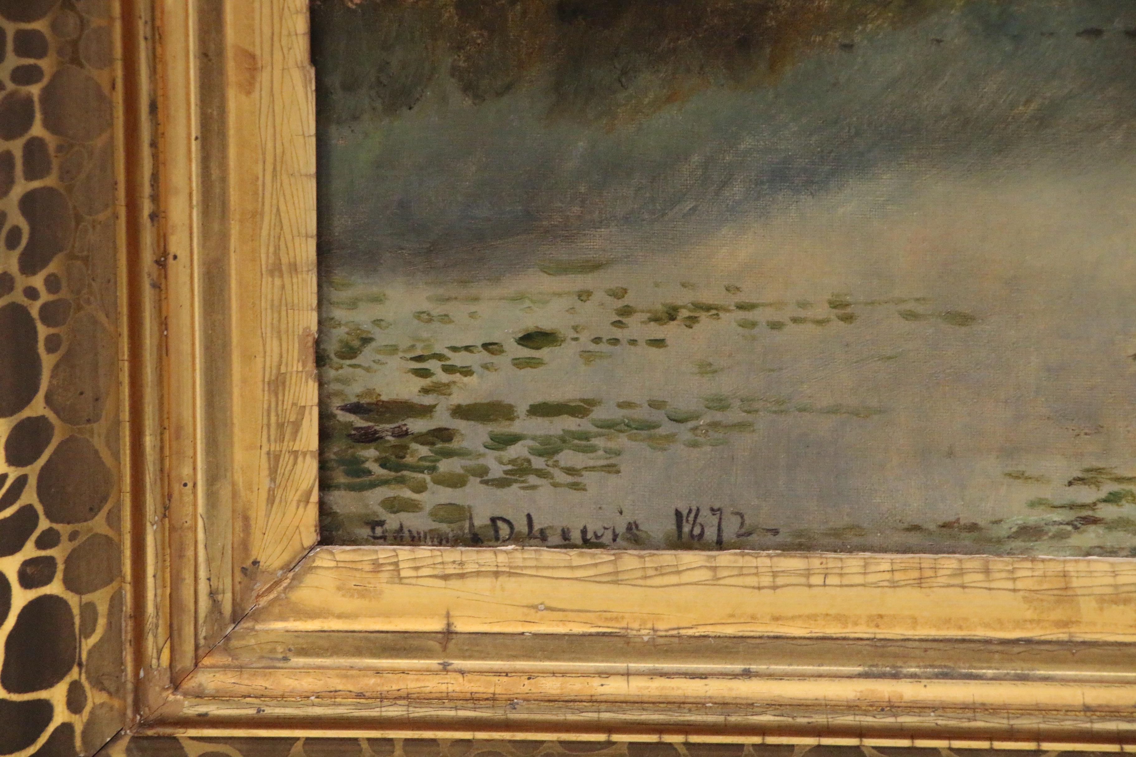 Edmund Darch Lewis American Landscape Oil Painting, 1872