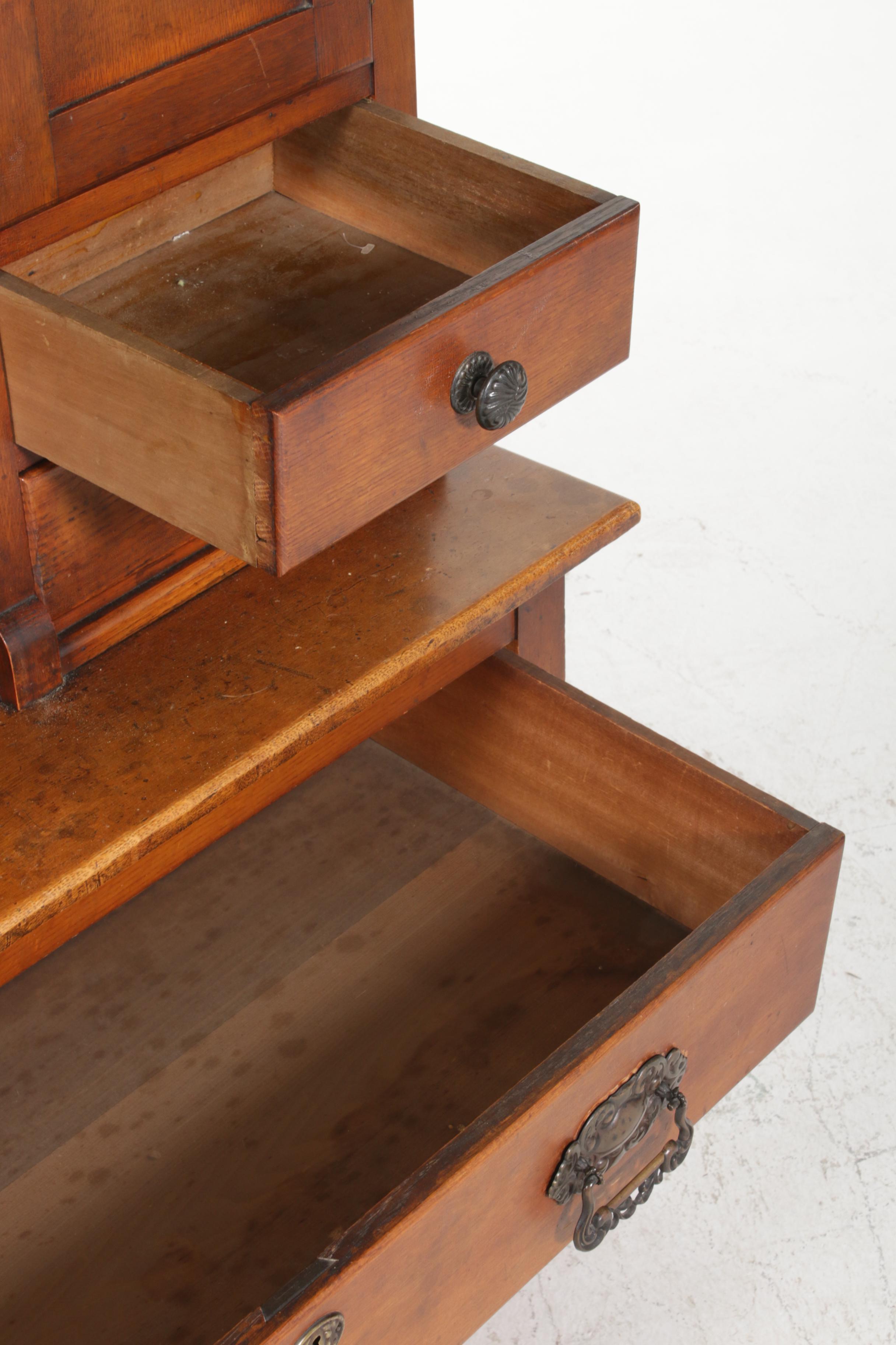 Late Victorian Hardwood Gentleman's Dresser, Late 19th/Early 20th Century