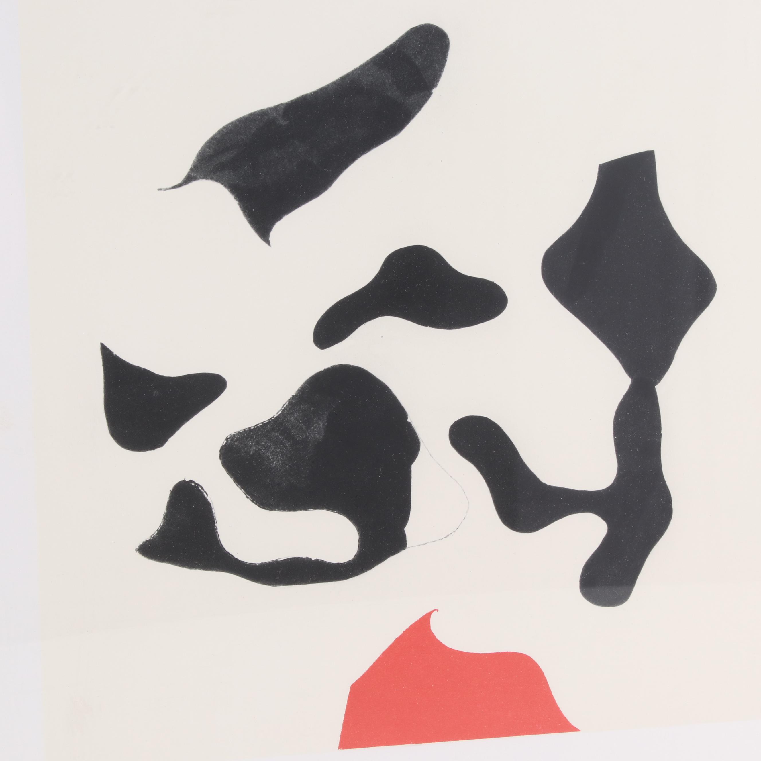 Heliogravure After Jean Arp "Constellation Noire et Rouge"